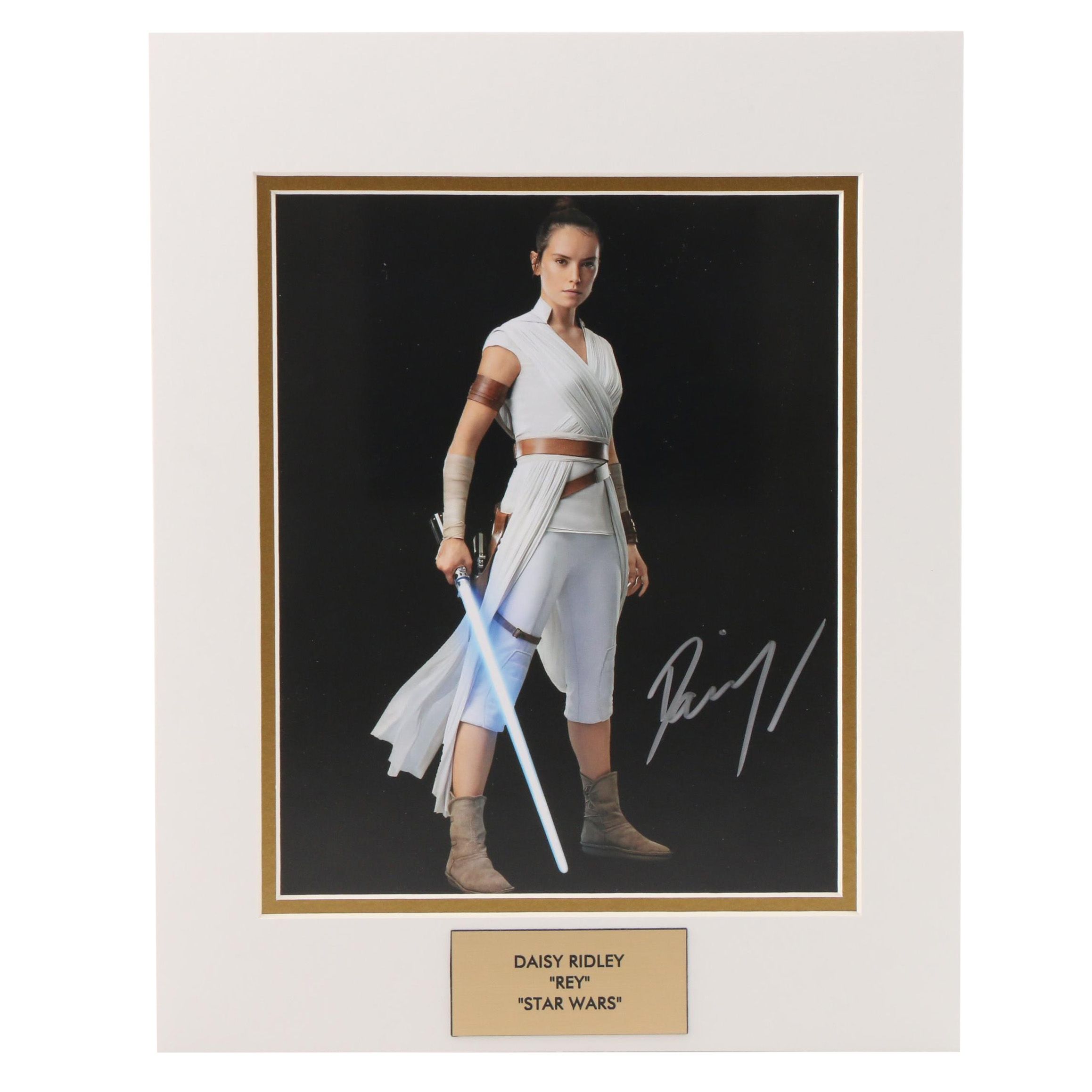 Daisy Ridley Signed "Rey" From Star Wars Photo Print