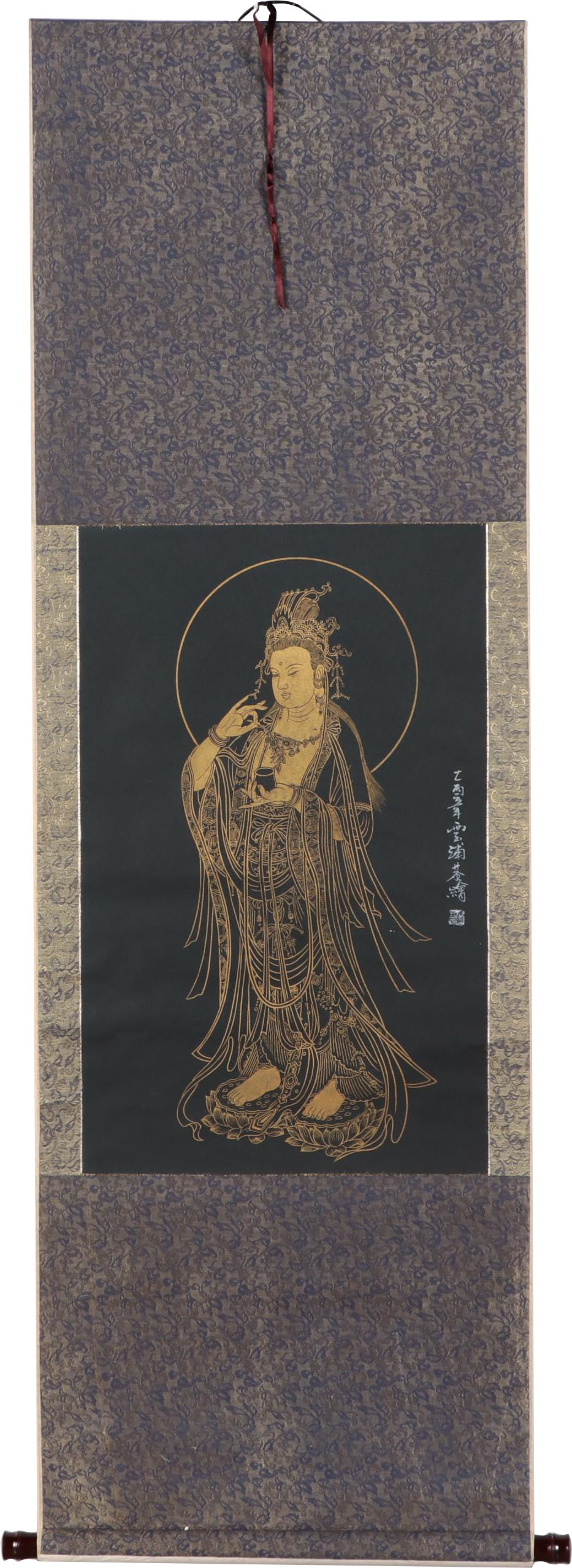 Serigraph After Yan Liben Tang Dynasty Painting "Yangzhi Guanyin"