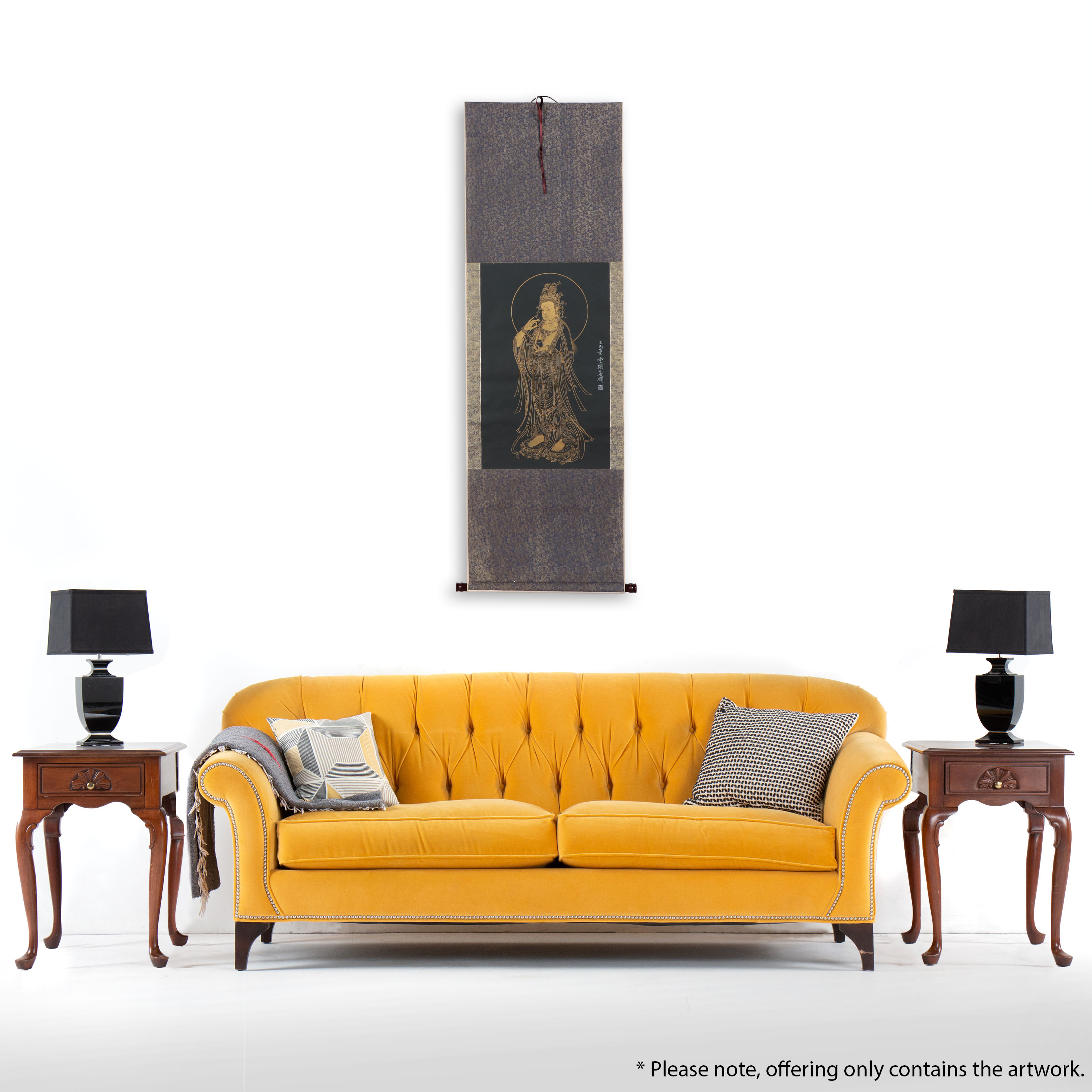 Serigraph After Yan Liben Tang Dynasty Painting "Yangzhi Guanyin"