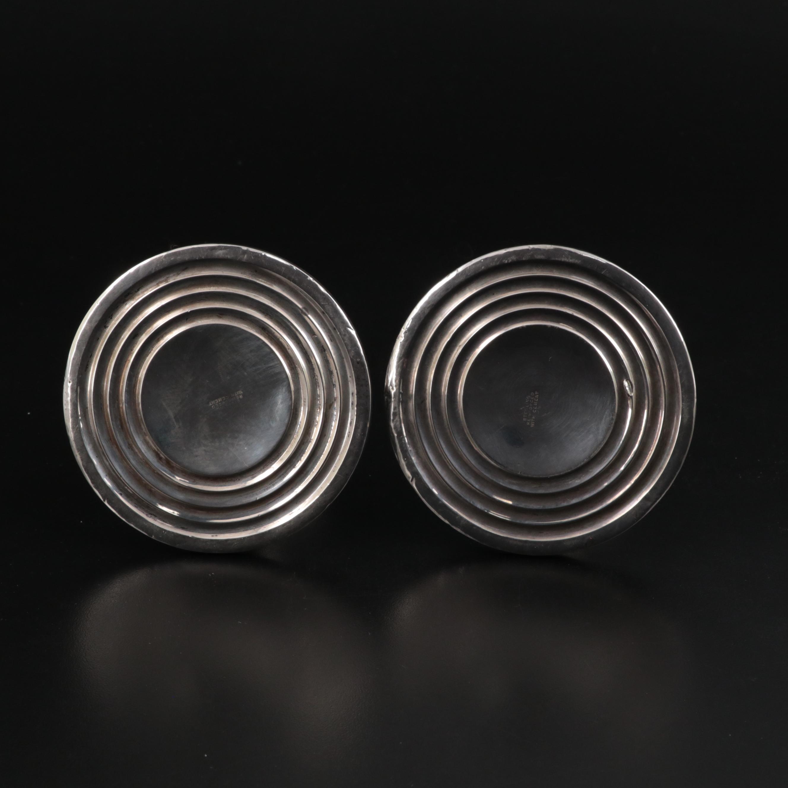 Sterling Silver and Silver Plate Utensils with Weighted Candlesticks and More