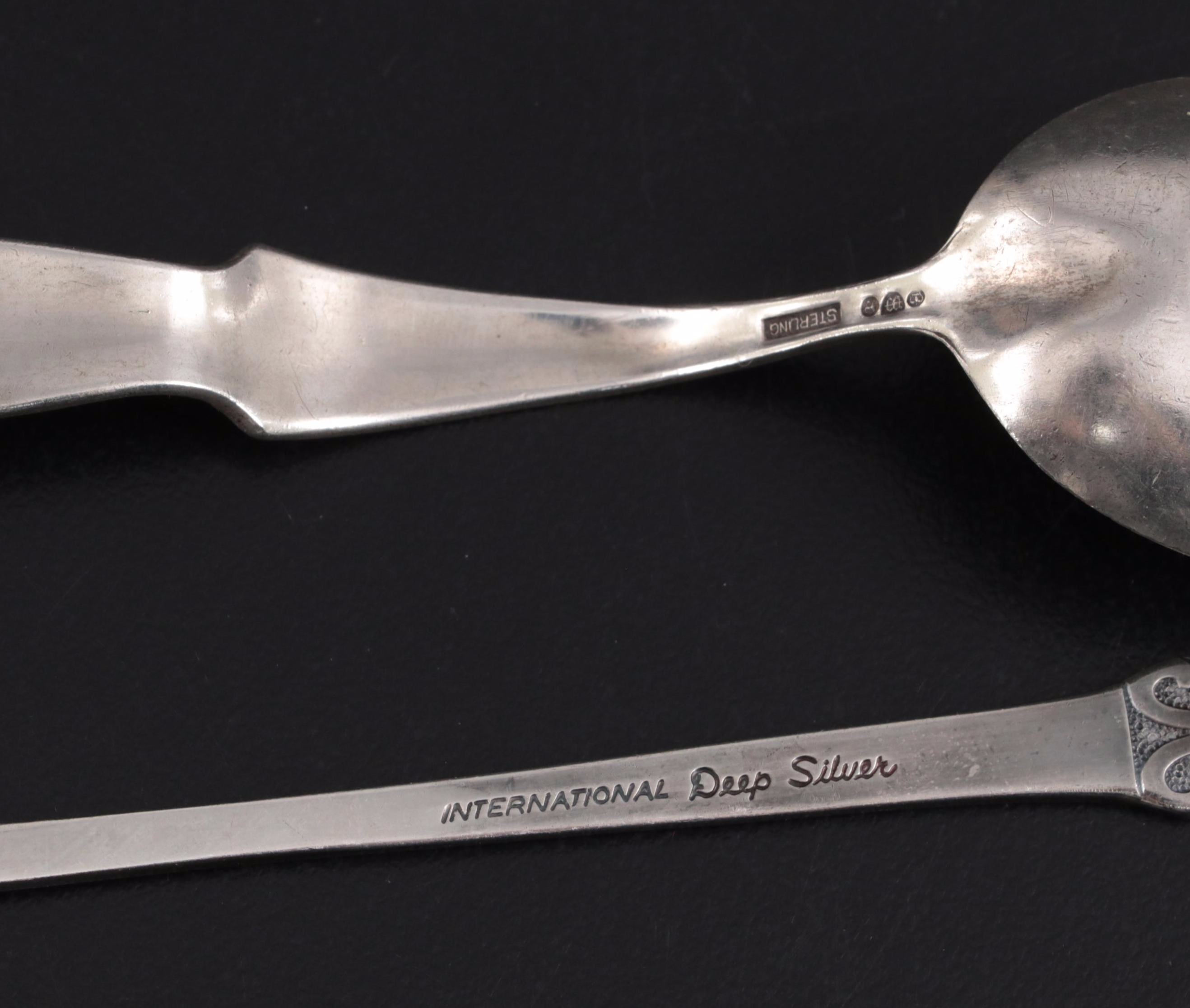 Sterling Silver and Silver Plate Utensils with Weighted Candlesticks and More