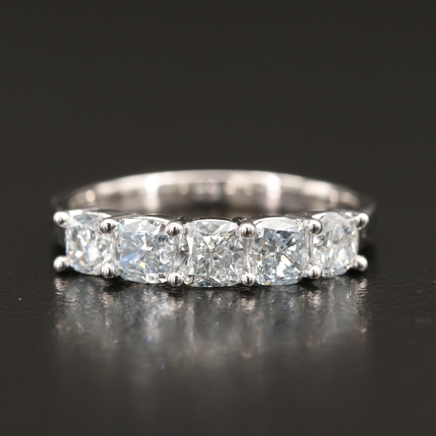 14K 1.65 CTW Lab Grown Diamond Five Stone Ring