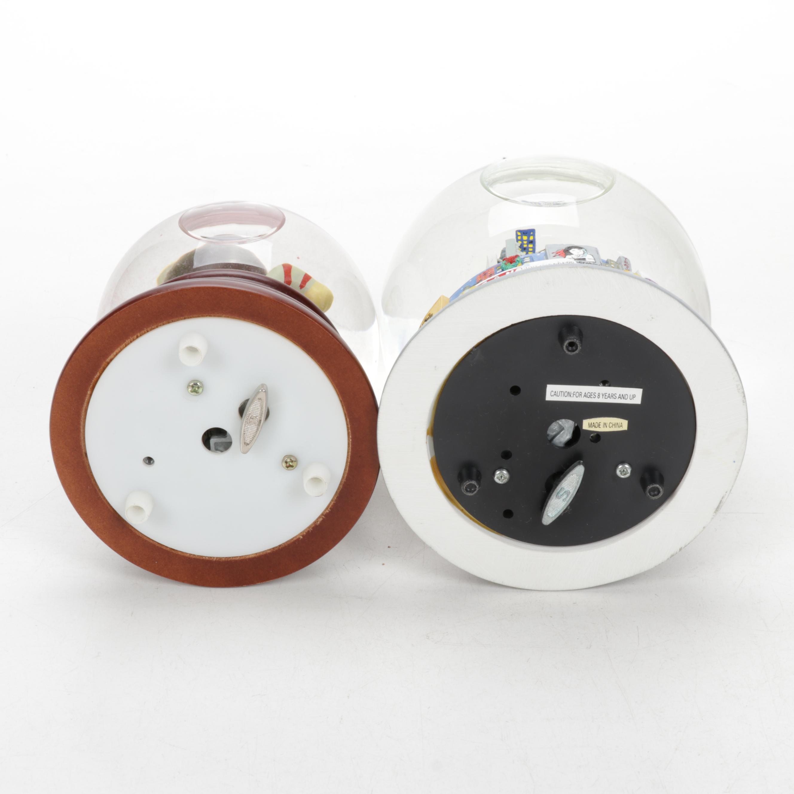 Saks Fifth Avenue City Skyline Musical Snow Globes Including Paris and Columbus