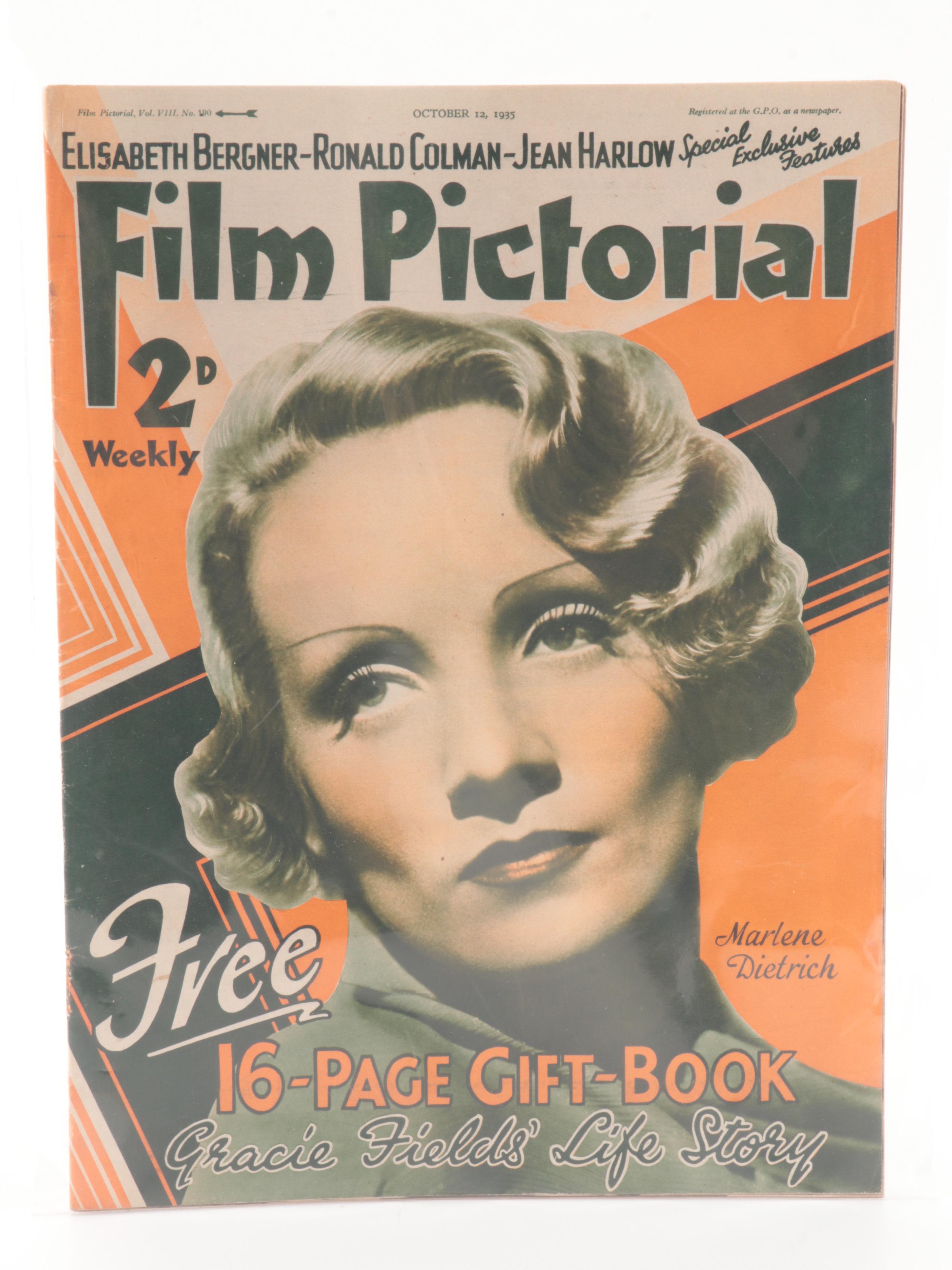 "Film Pictorial" Magazines Featuring Marlene Dietrich and Others, 1930s