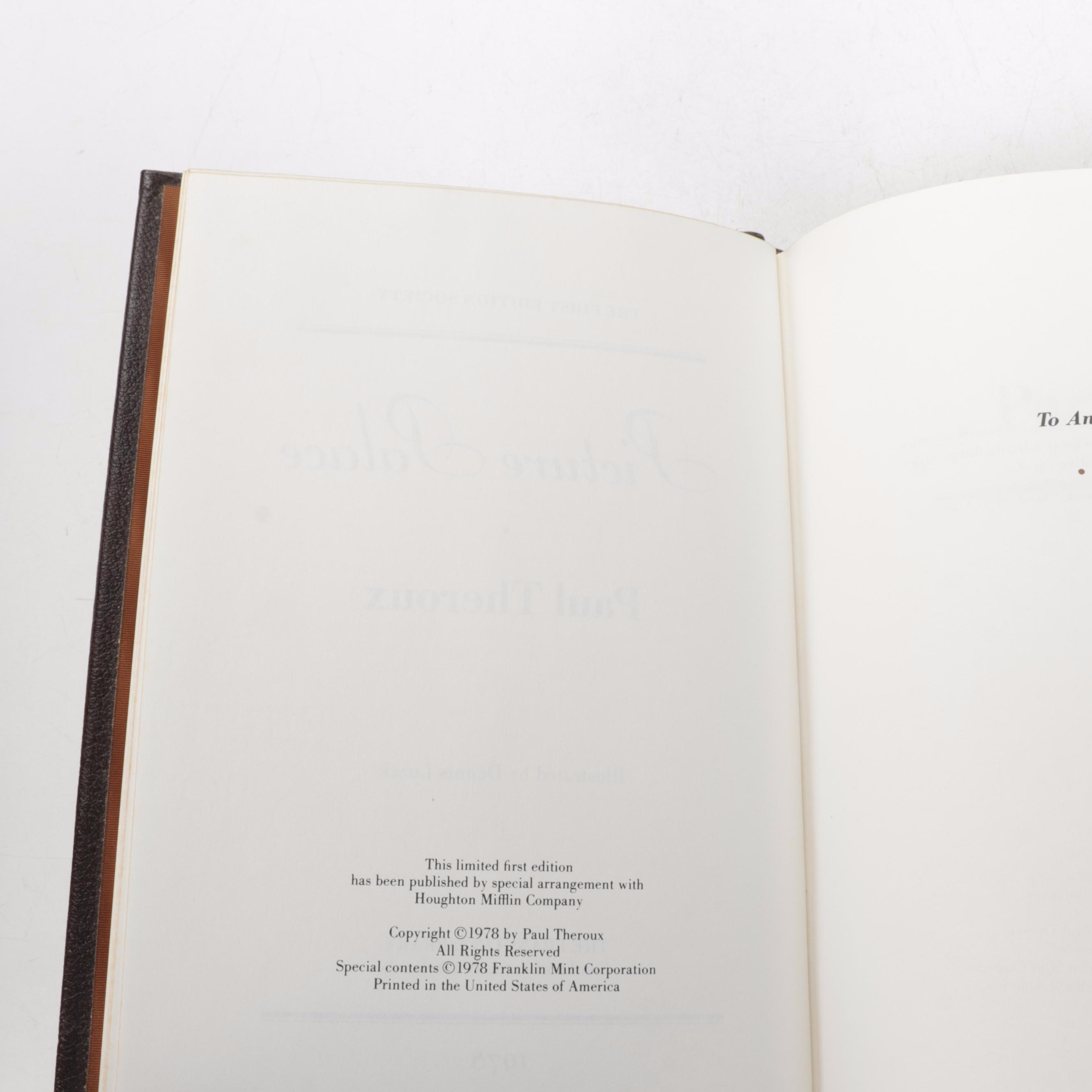 Franklin Library First Edition "Picture Palace" by Paul Theroux and More Books