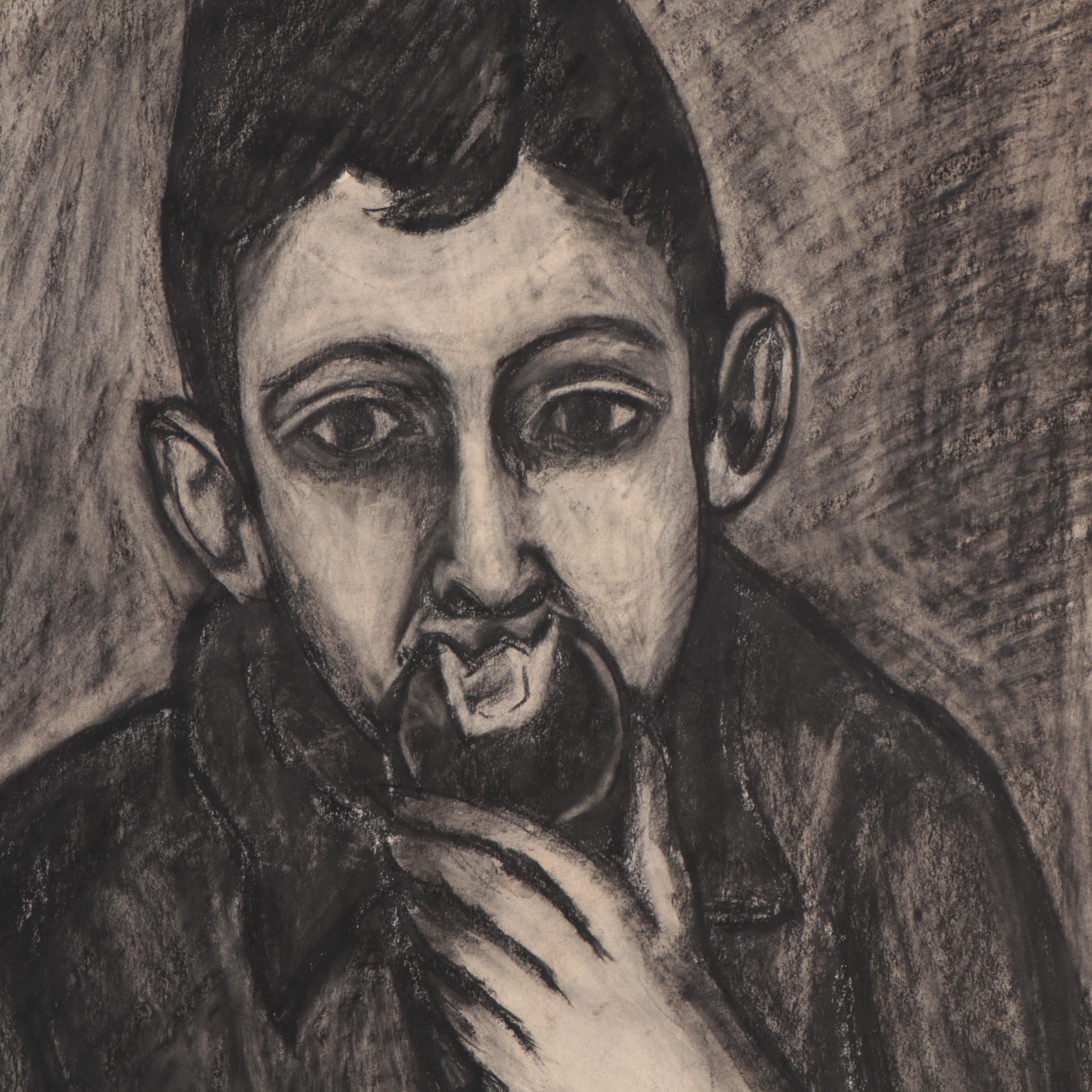 Achi Sullo Figurative Charcoal Drawings, Circa 1950