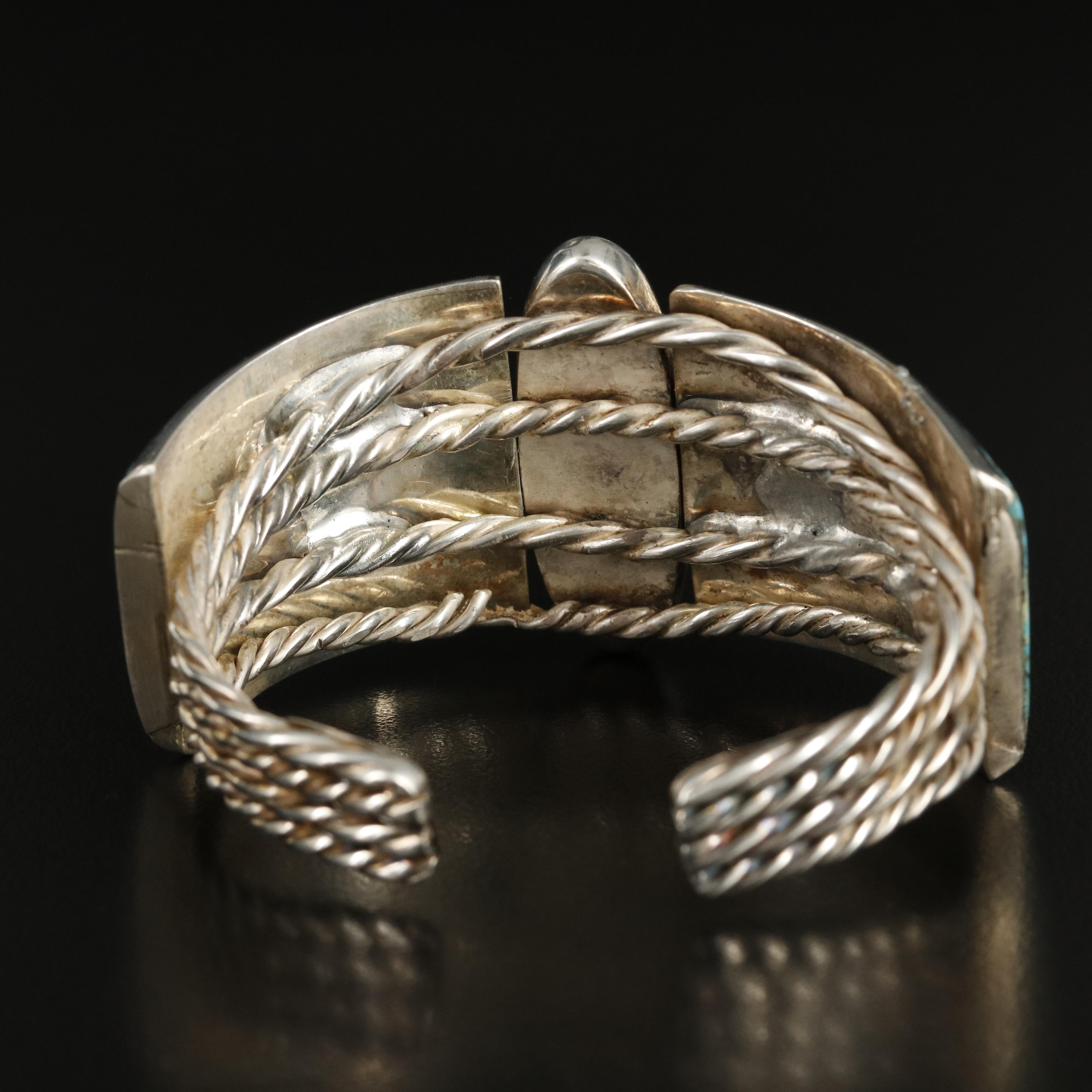 Clendon Pete Navajo Diné Sterling Turquoise Cuff