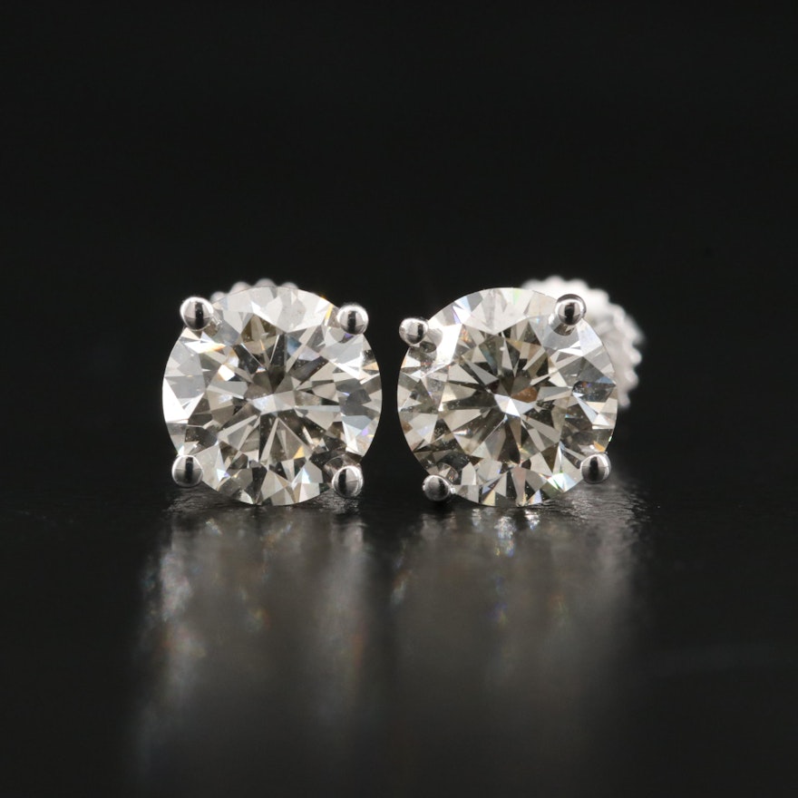 14K 1.71 CTW Lab Grown Diamond Stud Earrings