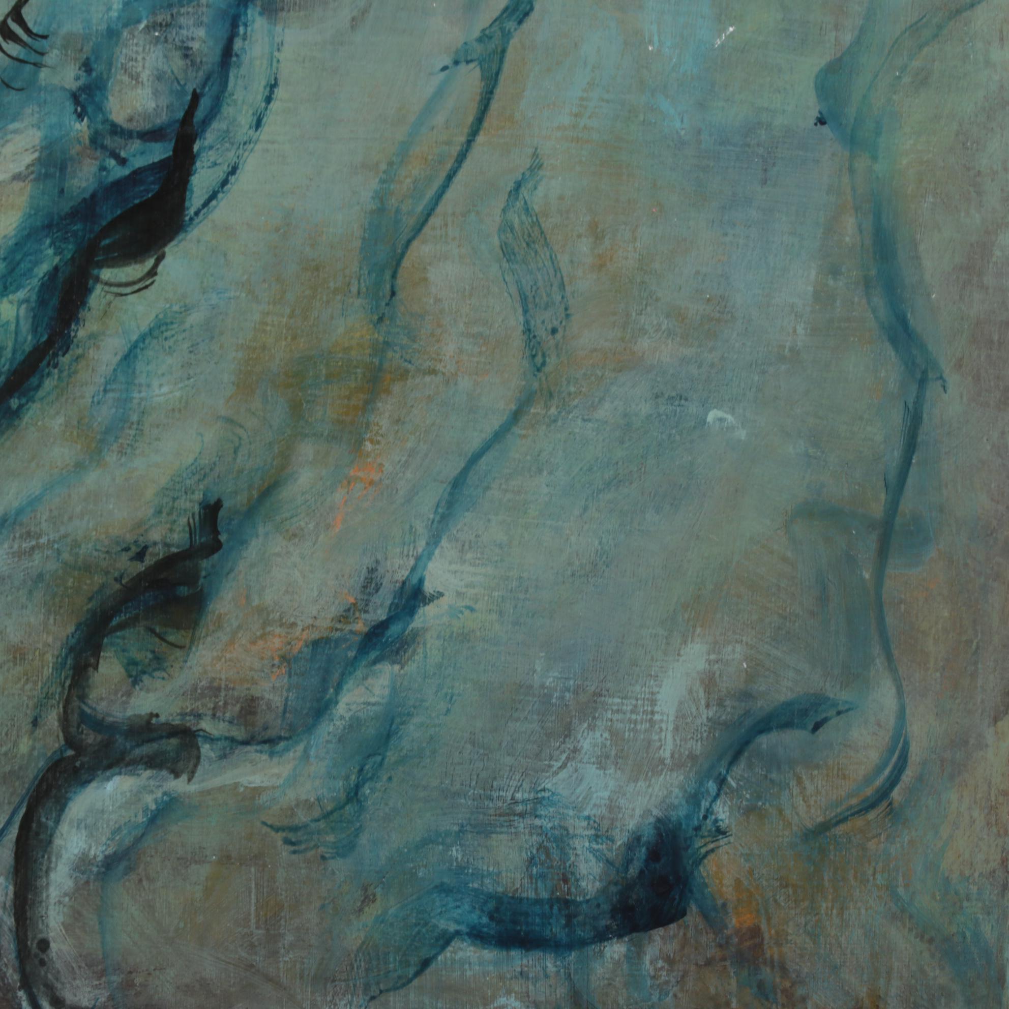 Chien Ming Su Abstract Oil Paintings, Late 20th to 21st Century