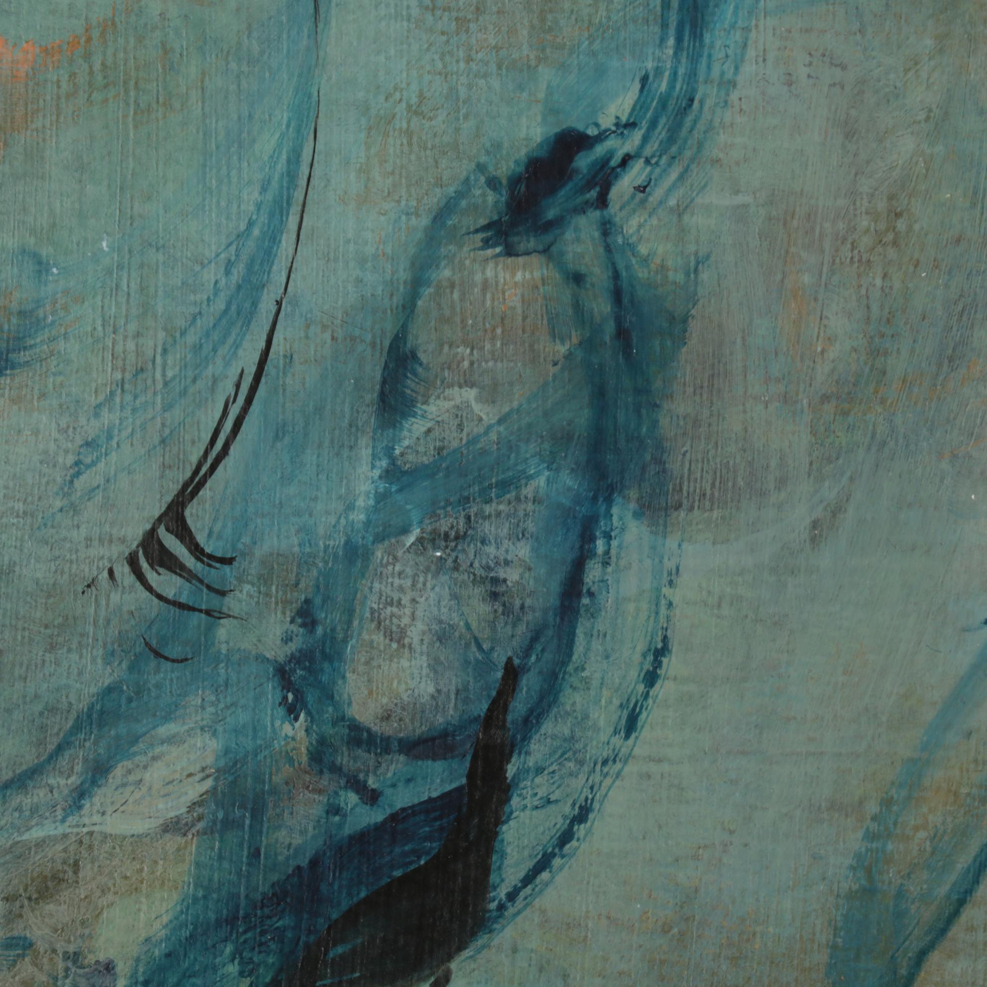 Chien Ming Su Abstract Oil Paintings, Late 20th to 21st Century