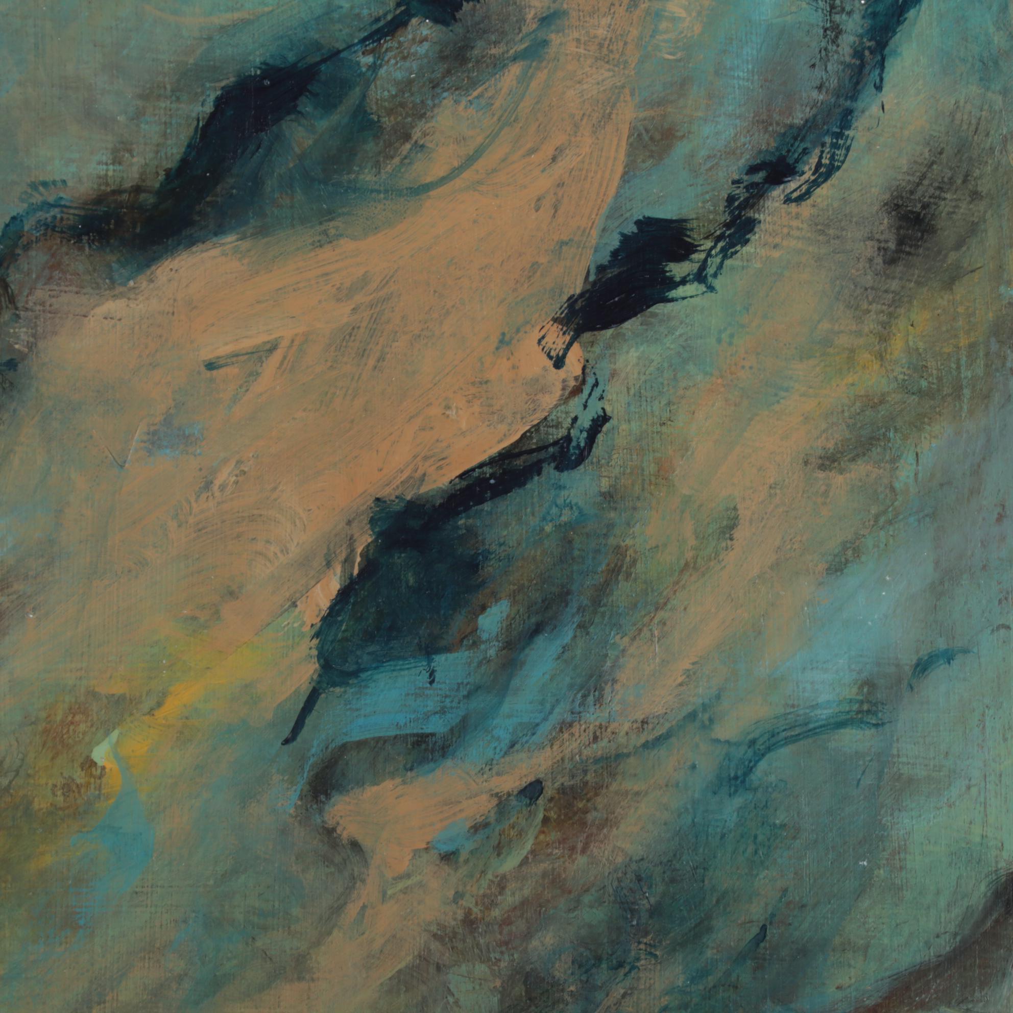 Chien Ming Su Abstract Oil Paintings, Late 20th to 21st Century