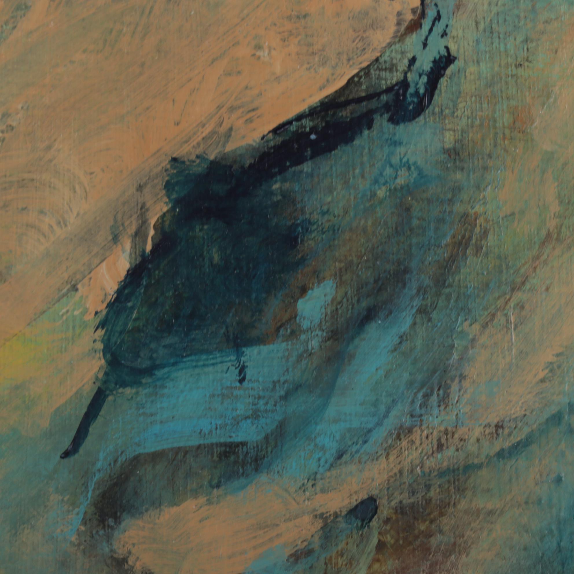 Chien Ming Su Abstract Oil Paintings, Late 20th to 21st Century