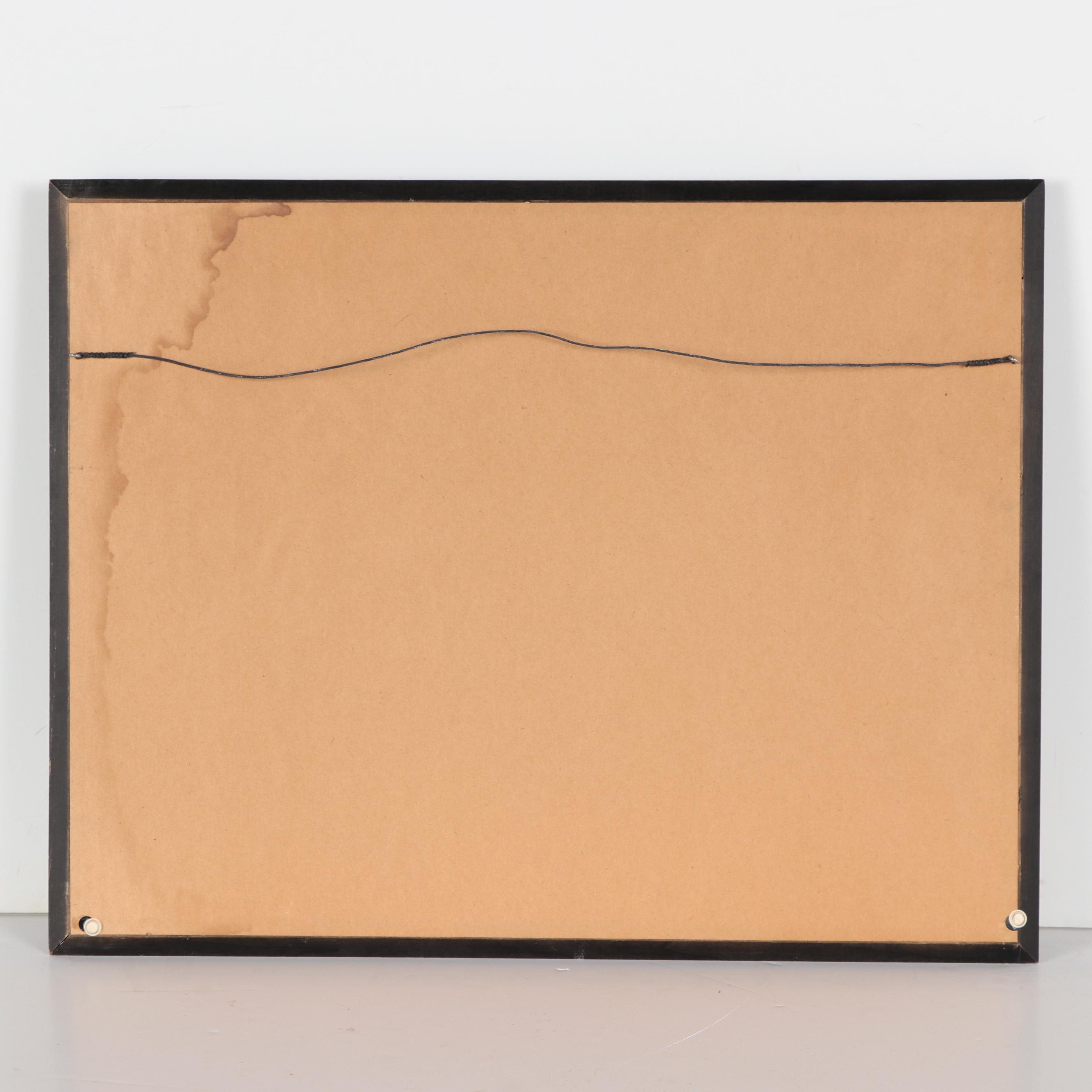 Evelyn Marx Woodcut "Mary and Martha," 1959