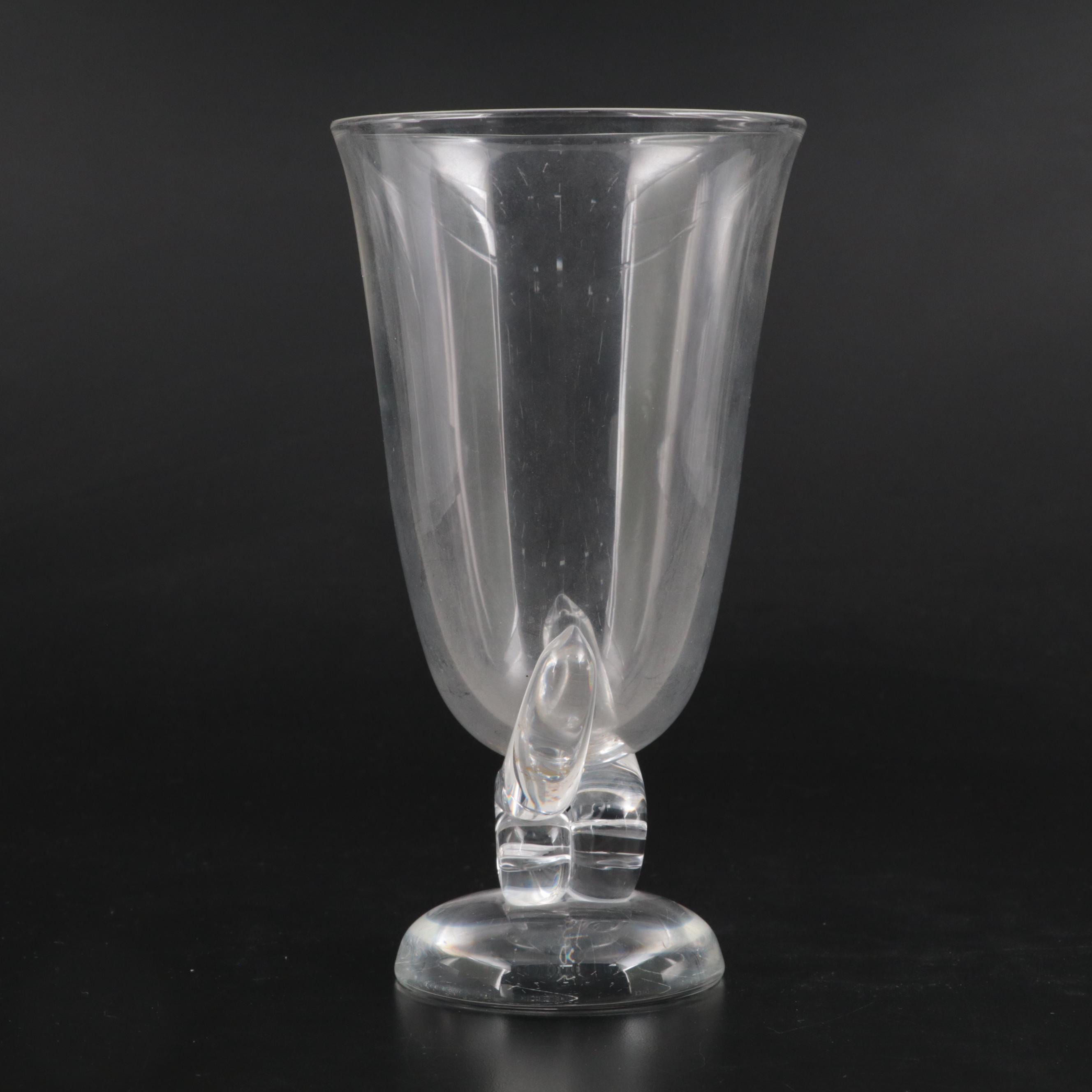 Steuben Art Glass "Flower Vase" Designed by George Thompson, Mid-20th Century