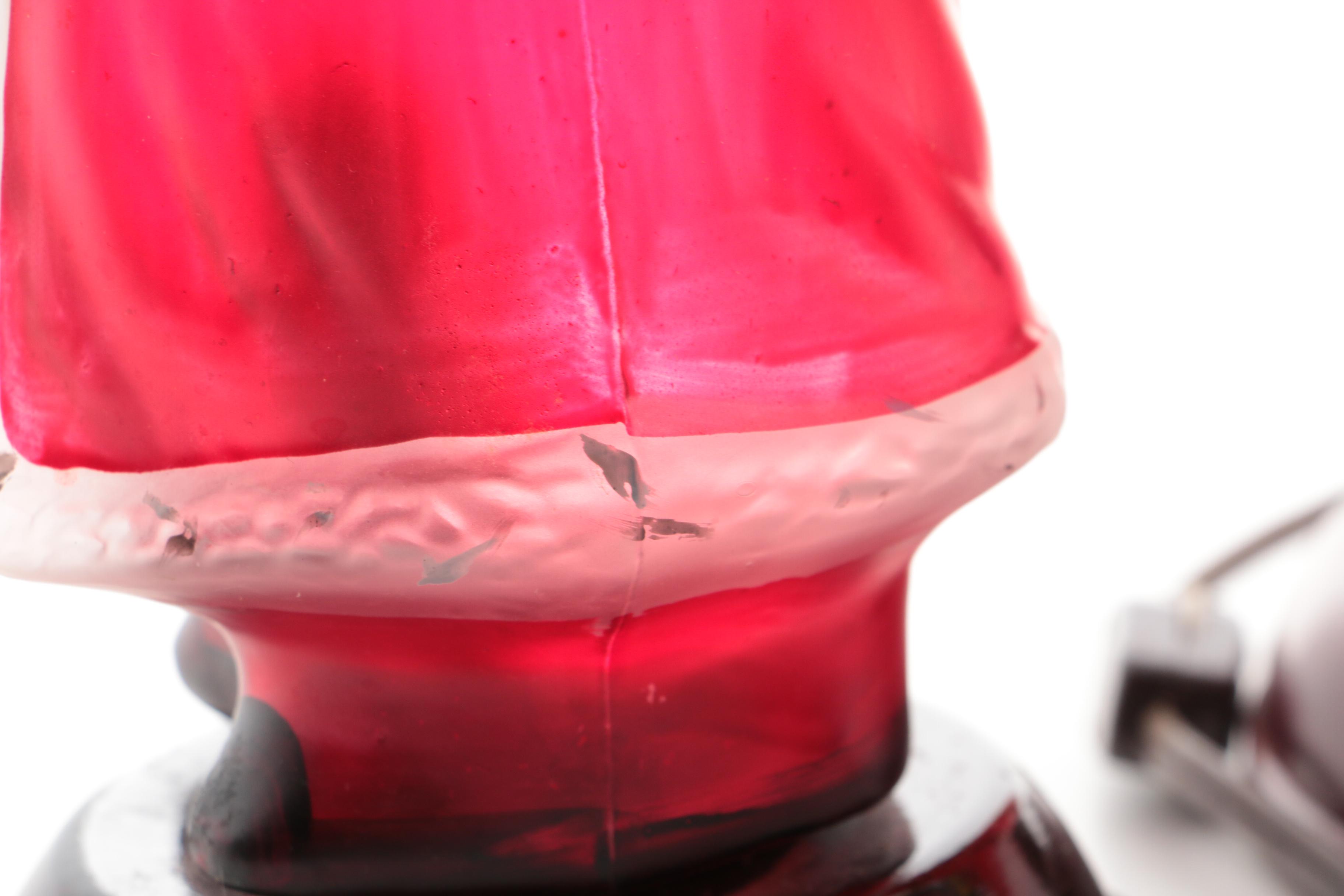 Old World Christmas Hand-Painted Glass Santa Claus Night Lights