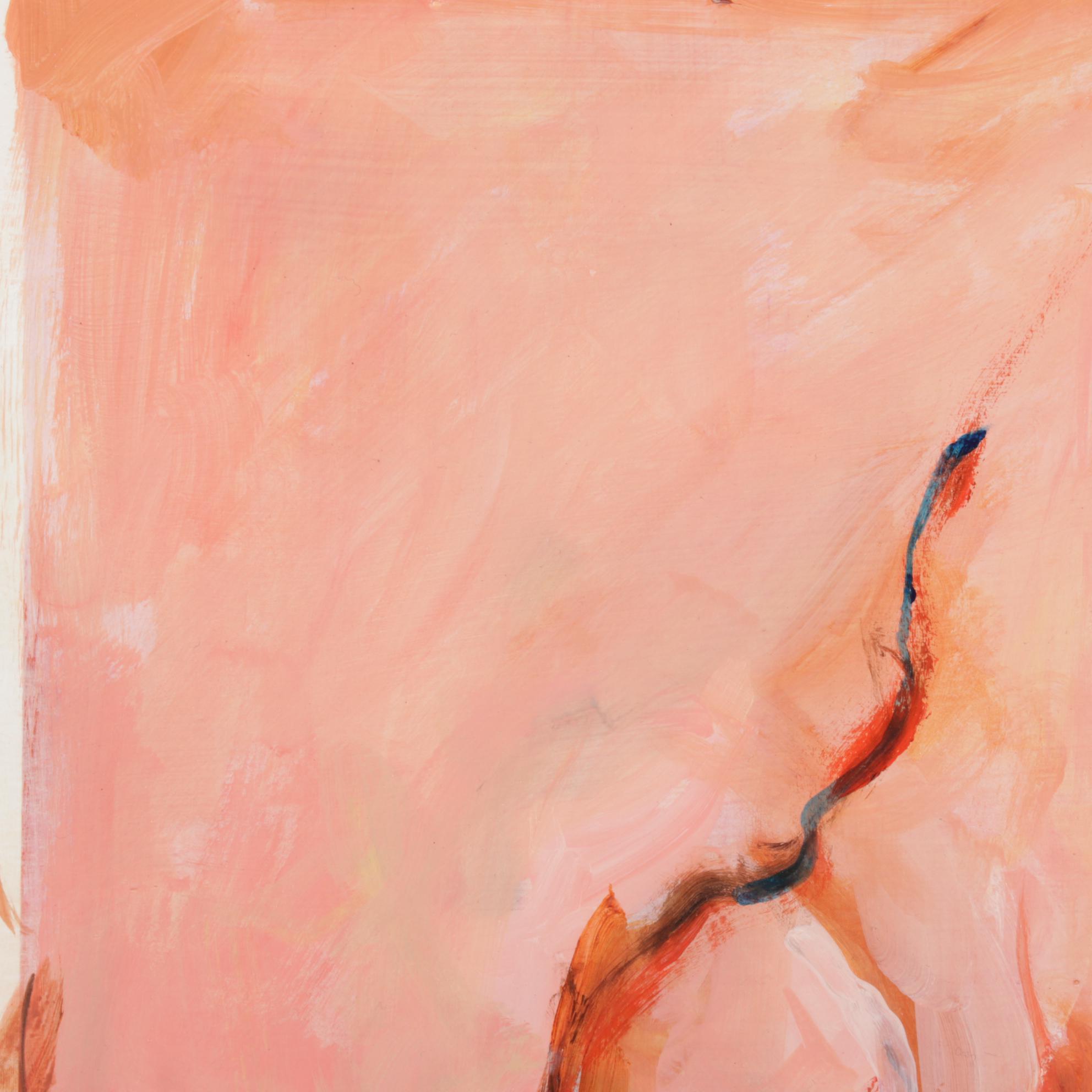 Chien Ming Su Yonic Floral Oil Painting, Late 20th-21st Century