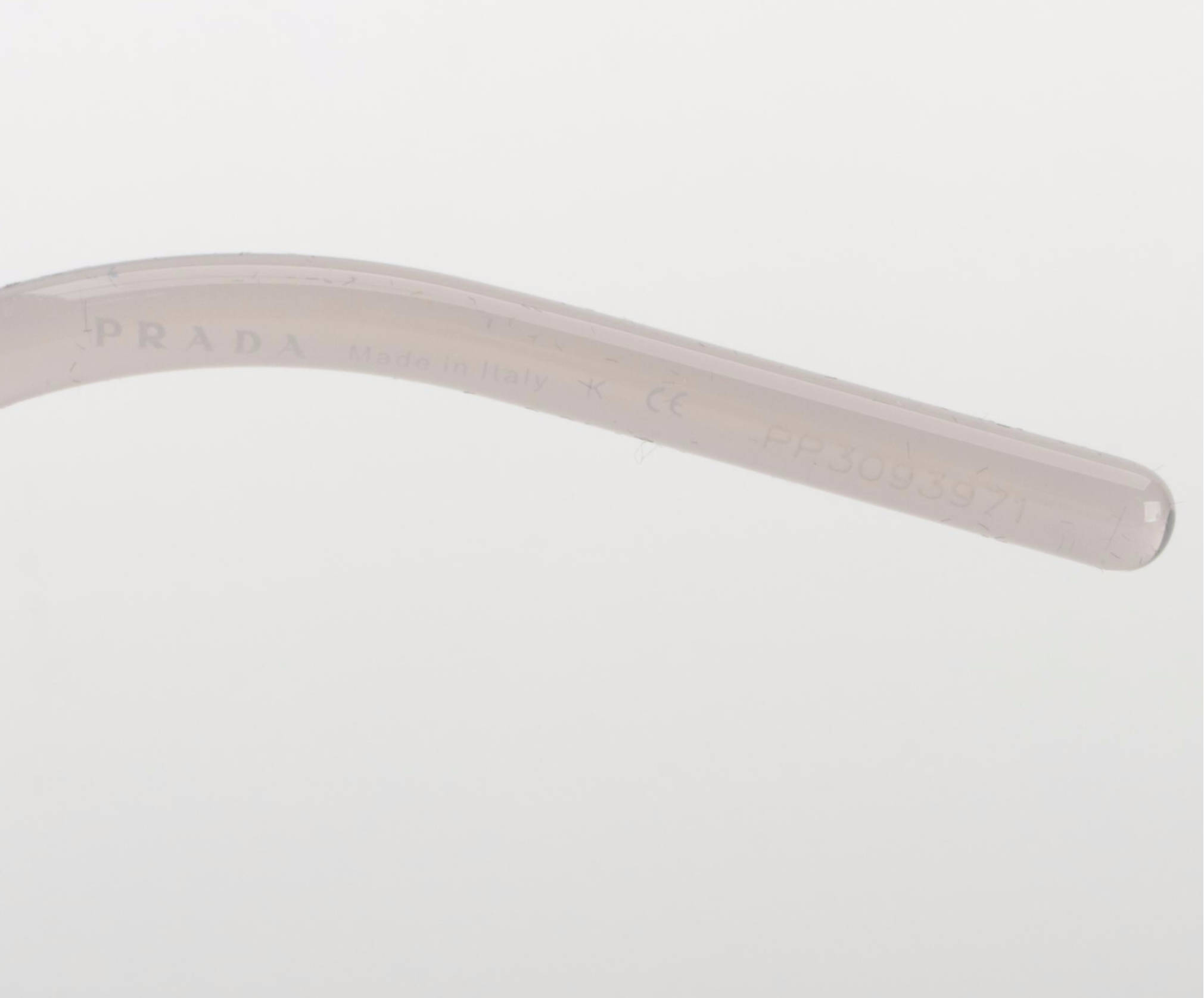 Prada SPR 04W Sunglasses in Opal Grey Acetate with Case and Box