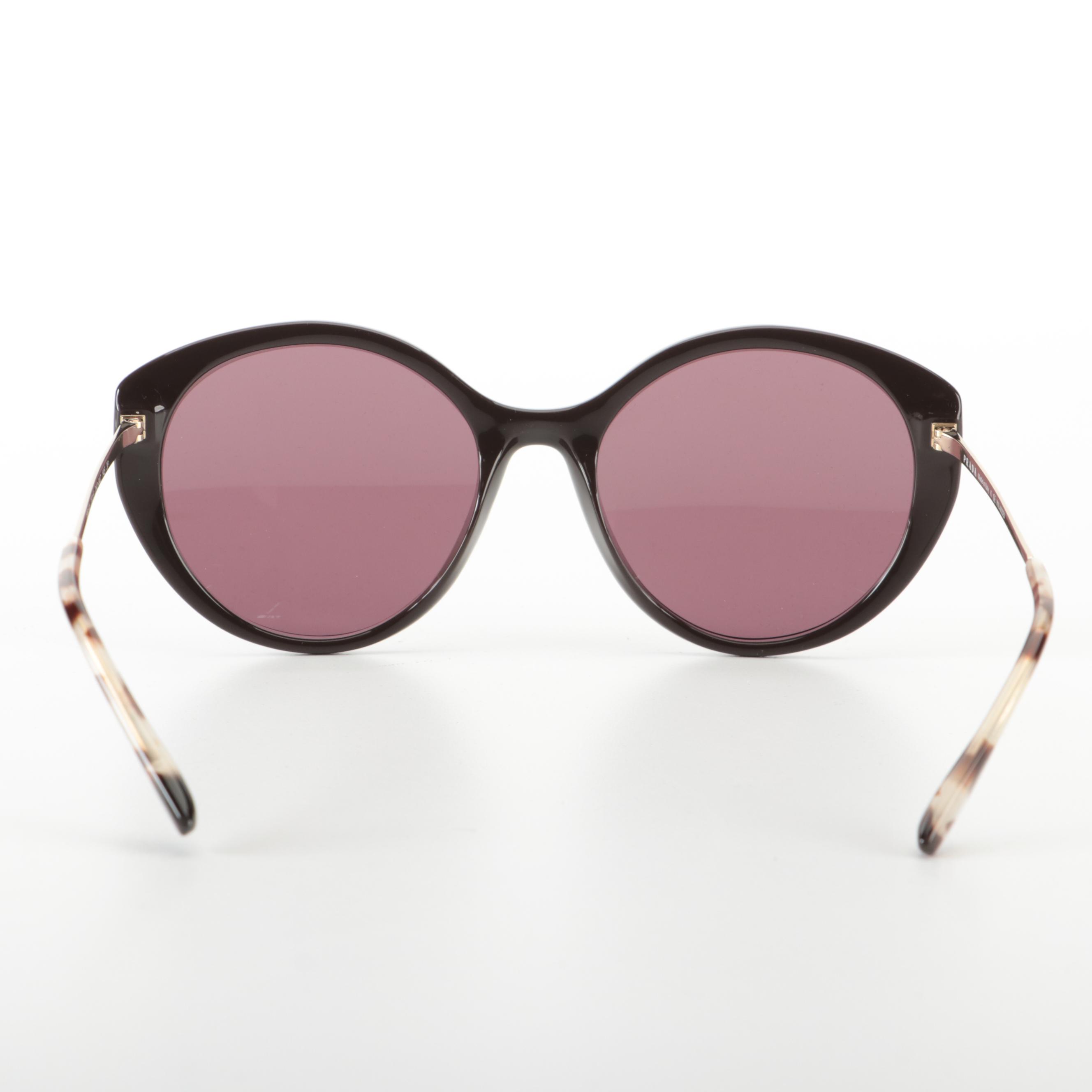 Prada SPR 18X Round Butterfly Sunglasses with Polarized Lenses with Case and Box