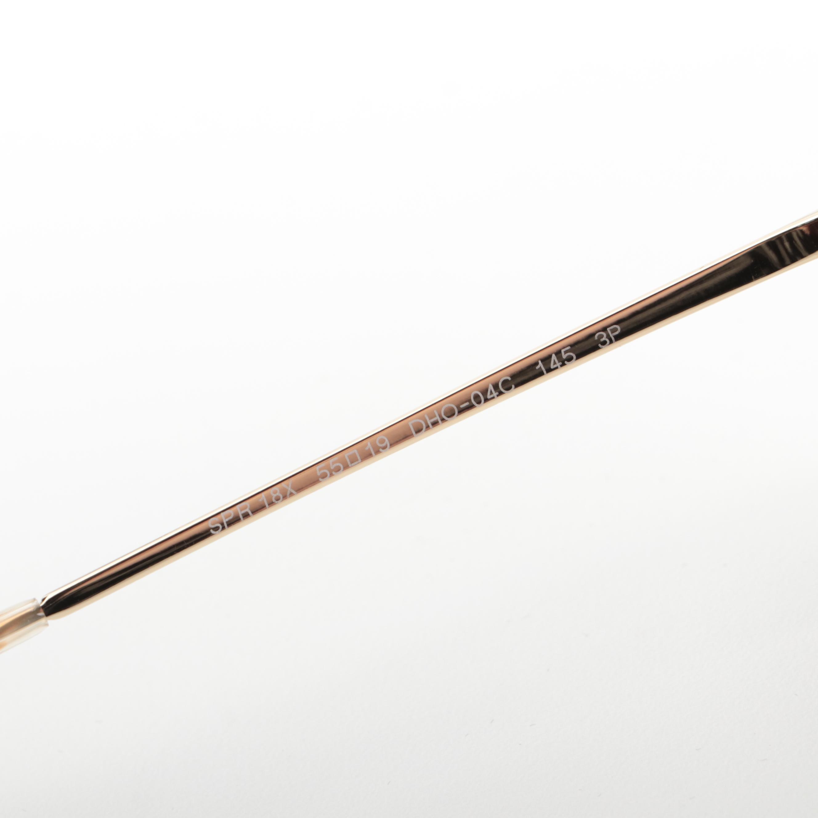 Prada SPR 18X Round Butterfly Sunglasses with Polarized Lenses with Case and Box