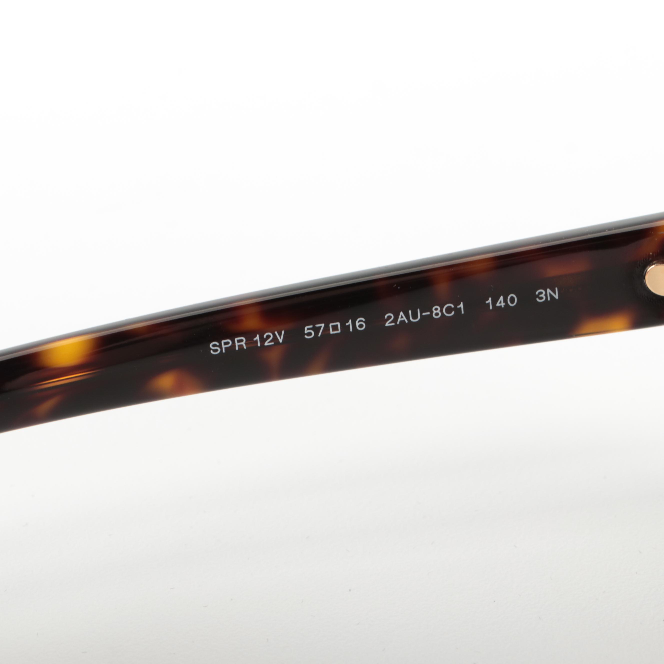 Prada SPR12V Avant Garde Sunglasses in Havana with Case and Box