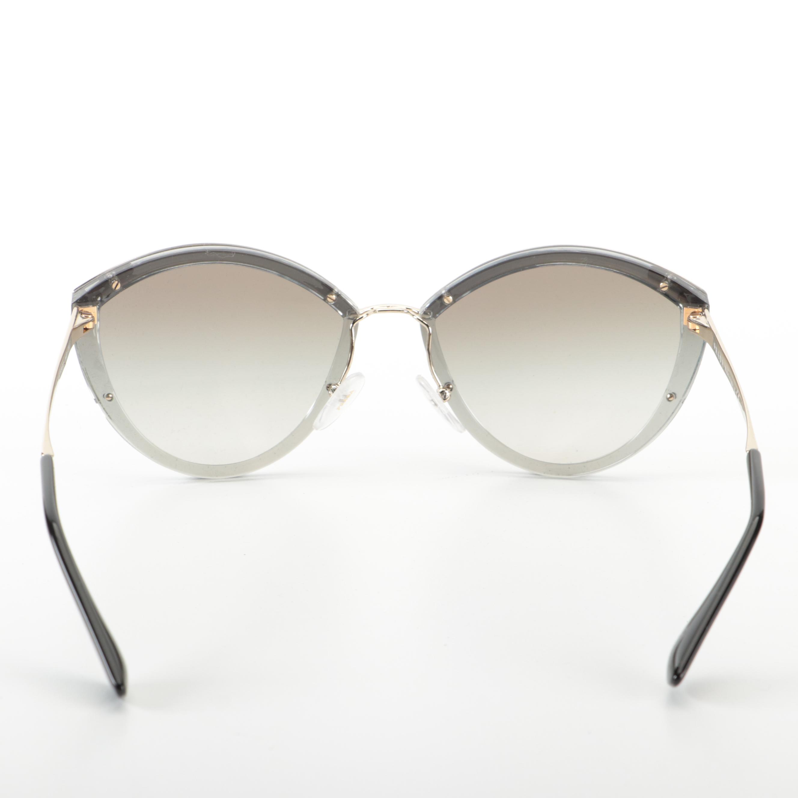 Prada SPR07U Catwalk Sunglasses in Black with Case and Box