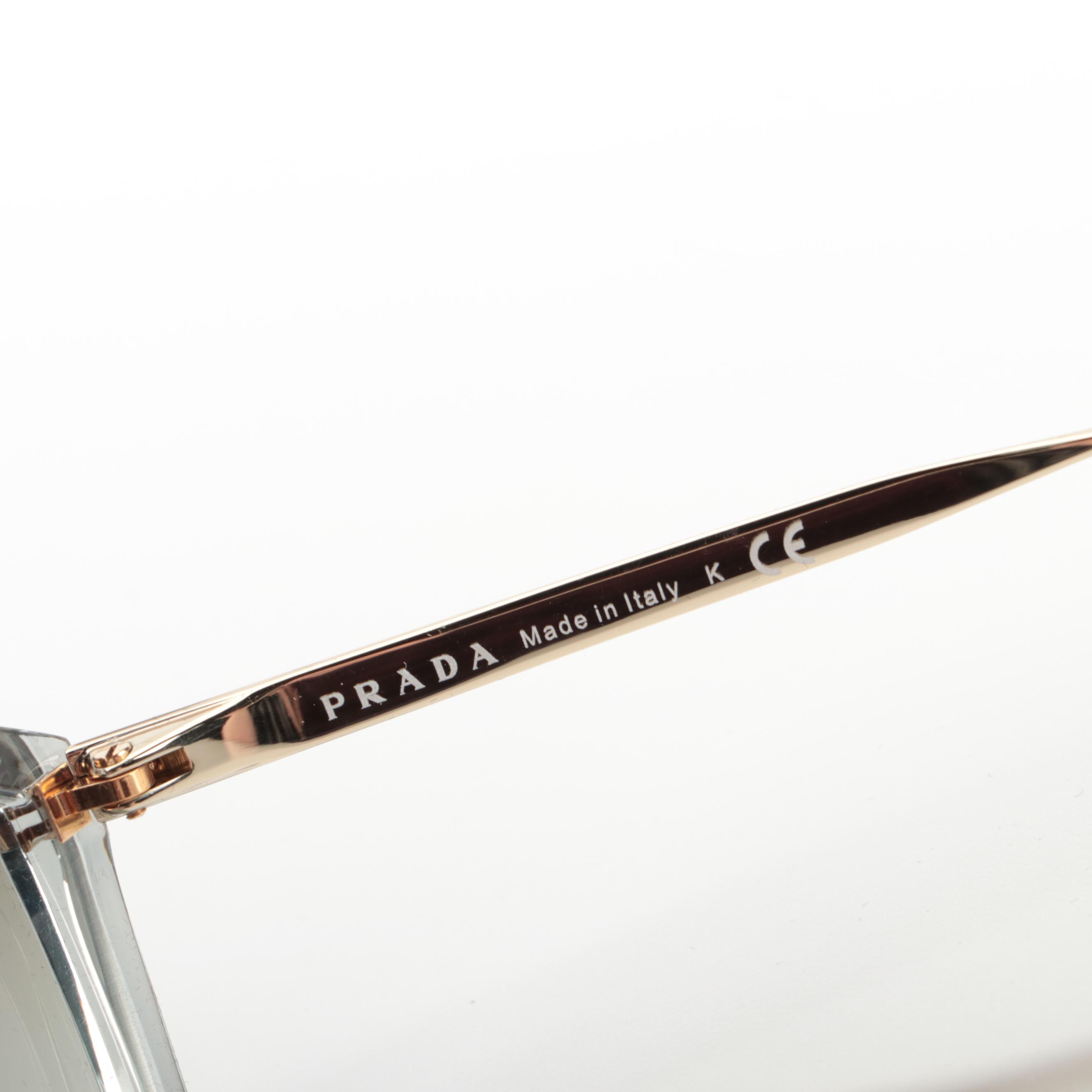 Prada SPR07U Catwalk Sunglasses in Black with Case and Box