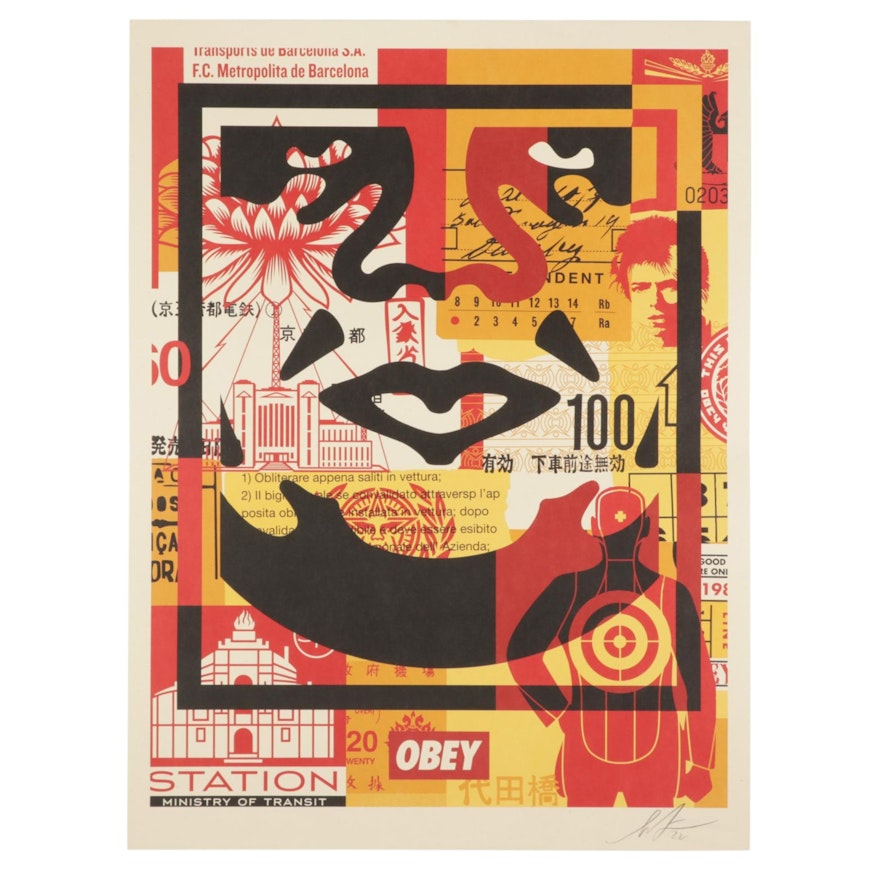 Shepard Fairey Offset Print "OBEY Collage Icon Top," 2022