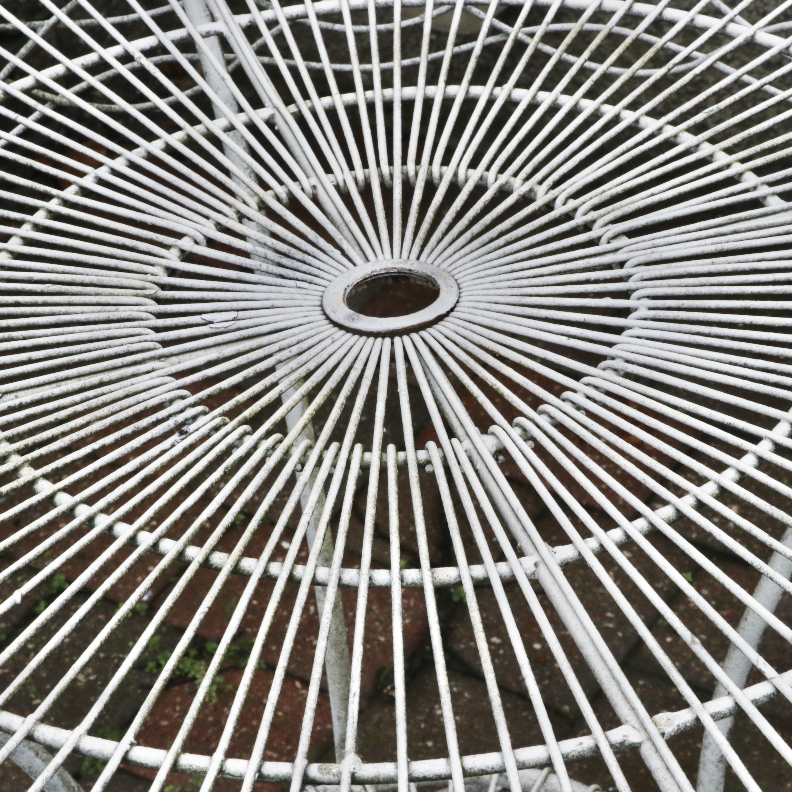 Anthropologie White Wire Bistro Set and Two Additional Metal Chairs