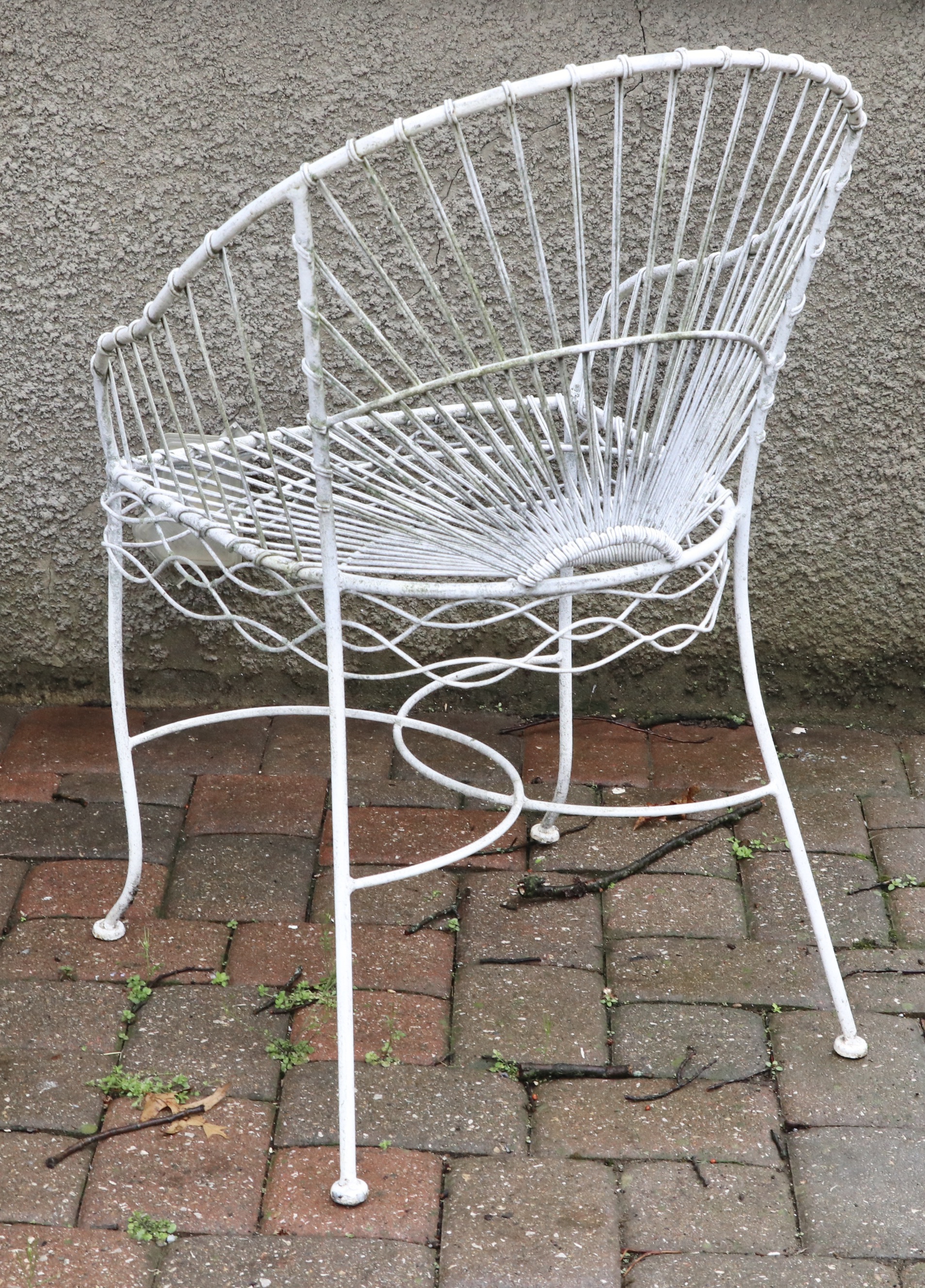 Anthropologie White Wire Bistro Set and Two Additional Metal Chairs