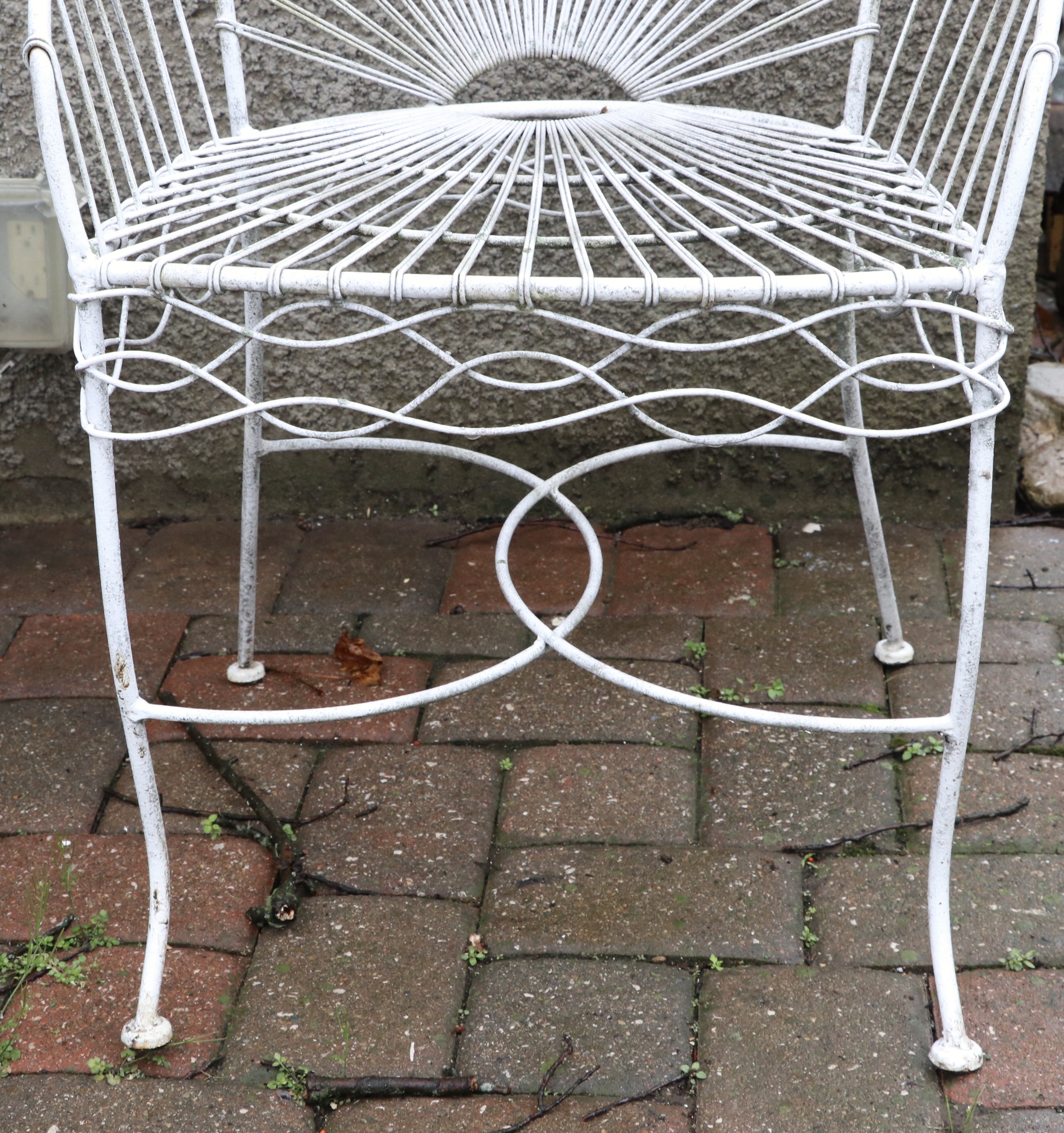 Anthropologie White Wire Bistro Set and Two Additional Metal Chairs