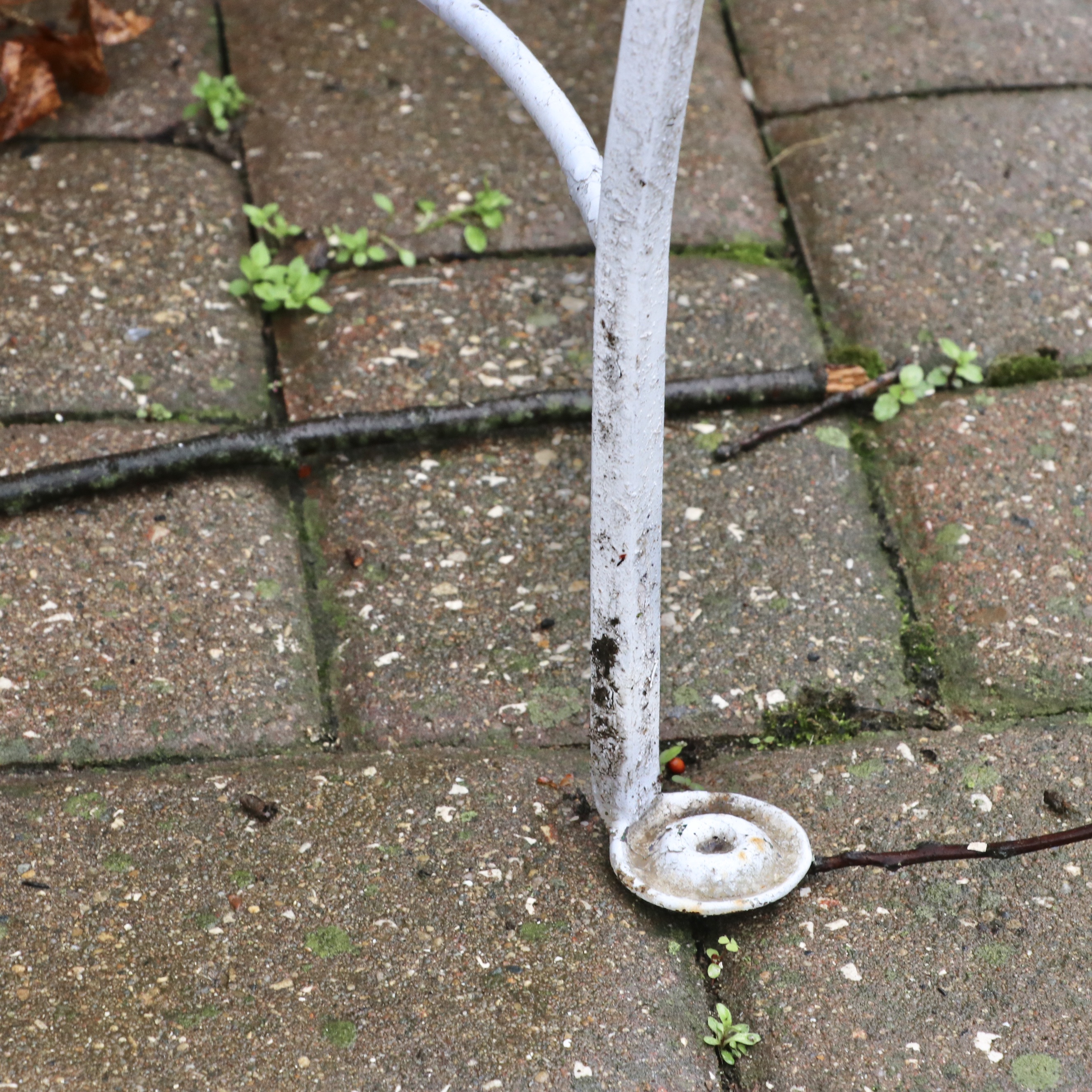 Anthropologie White Wire Bistro Set and Two Additional Metal Chairs