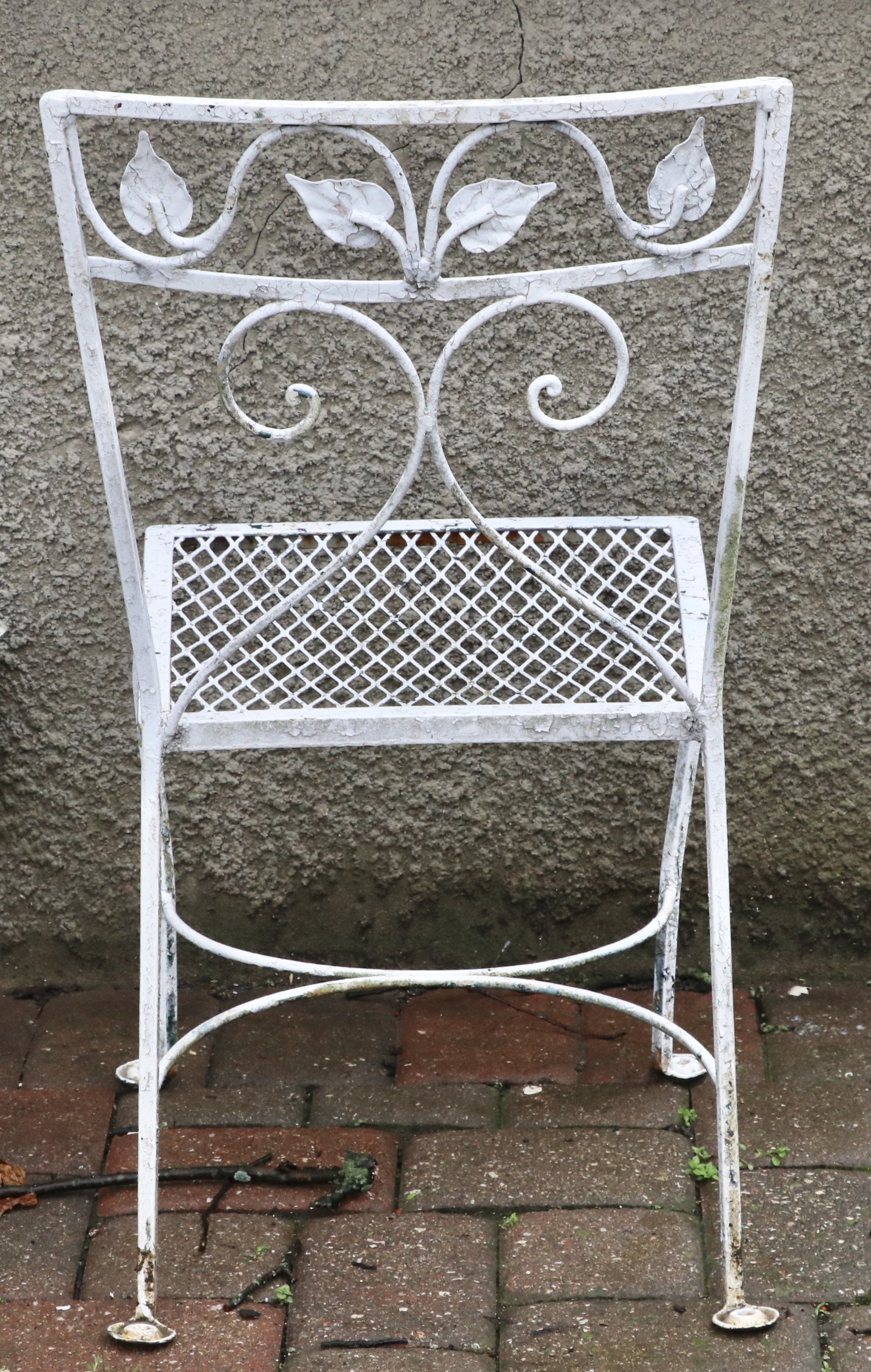 Anthropologie White Wire Bistro Set and Two Additional Metal Chairs