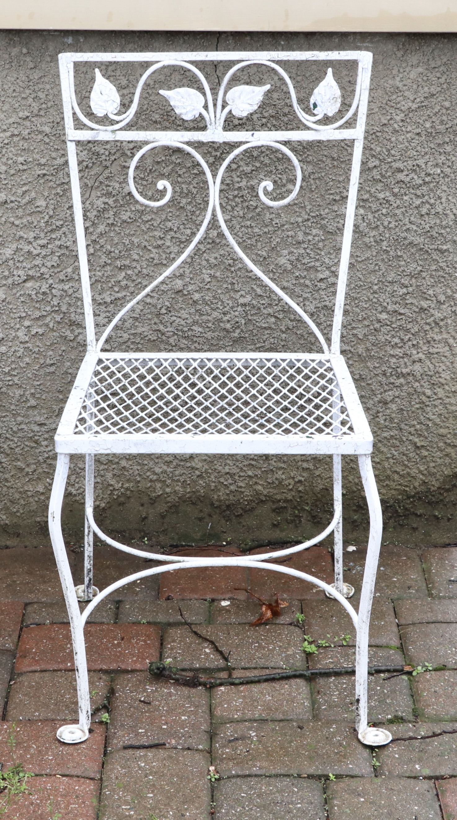 Anthropologie White Wire Bistro Set and Two Additional Metal Chairs