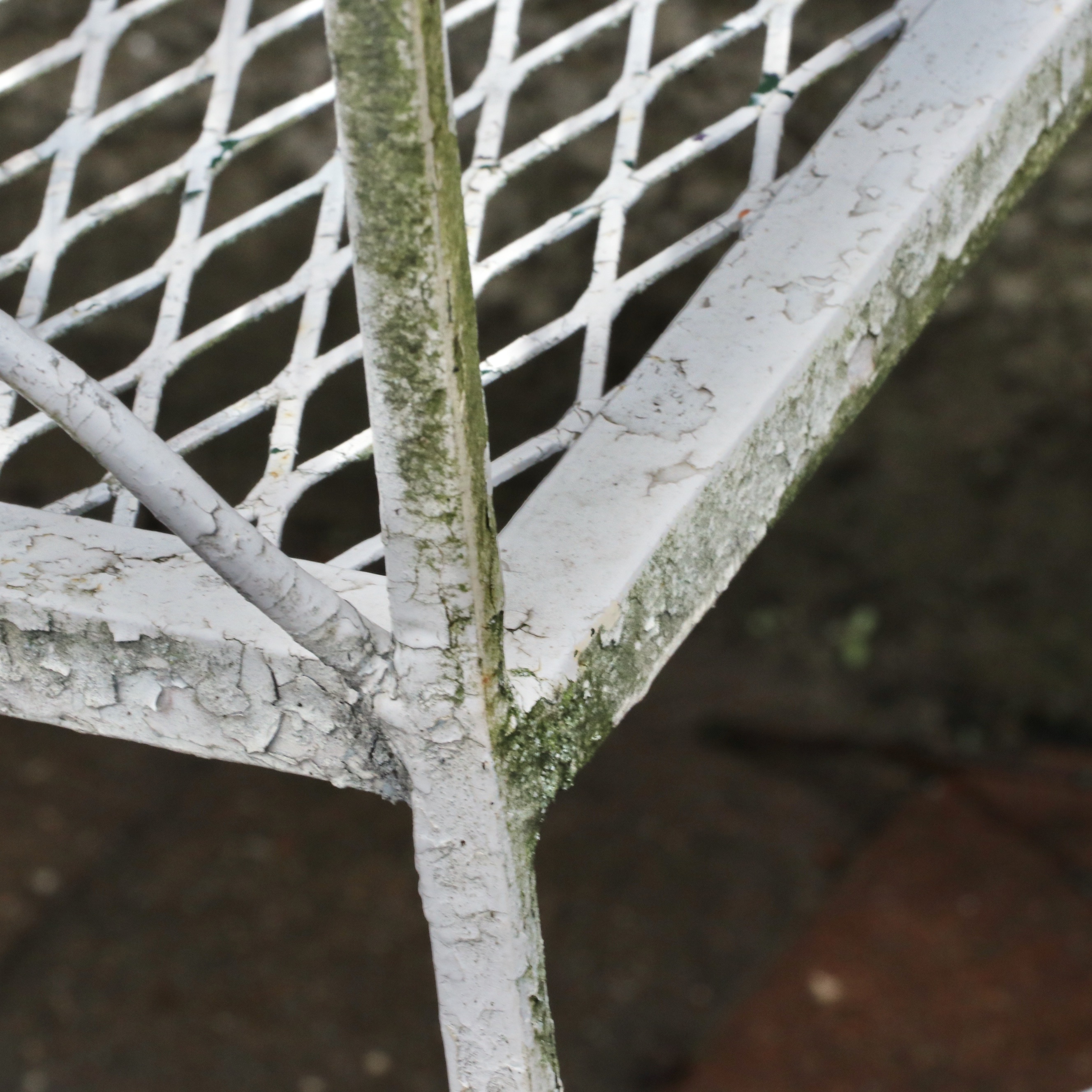 Anthropologie White Wire Bistro Set and Two Additional Metal Chairs