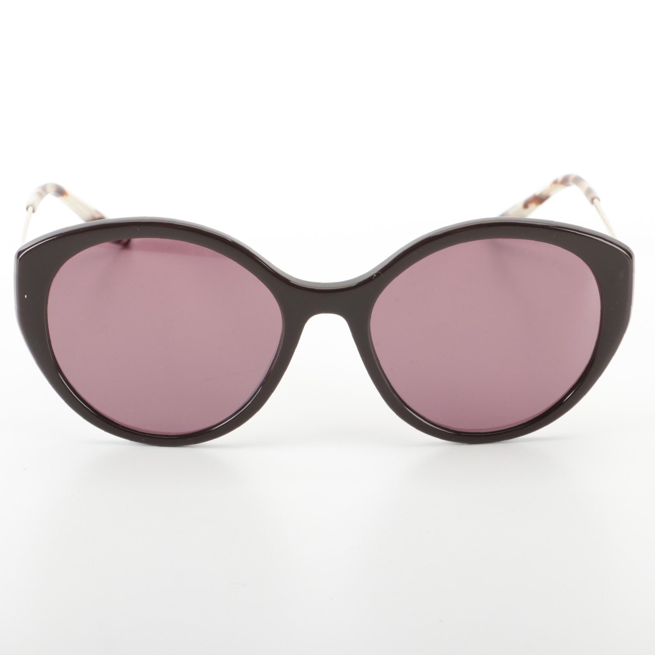 Prada SPR 18X Round Butterfly Sunglasses with Polarized Lenses with Case and Box