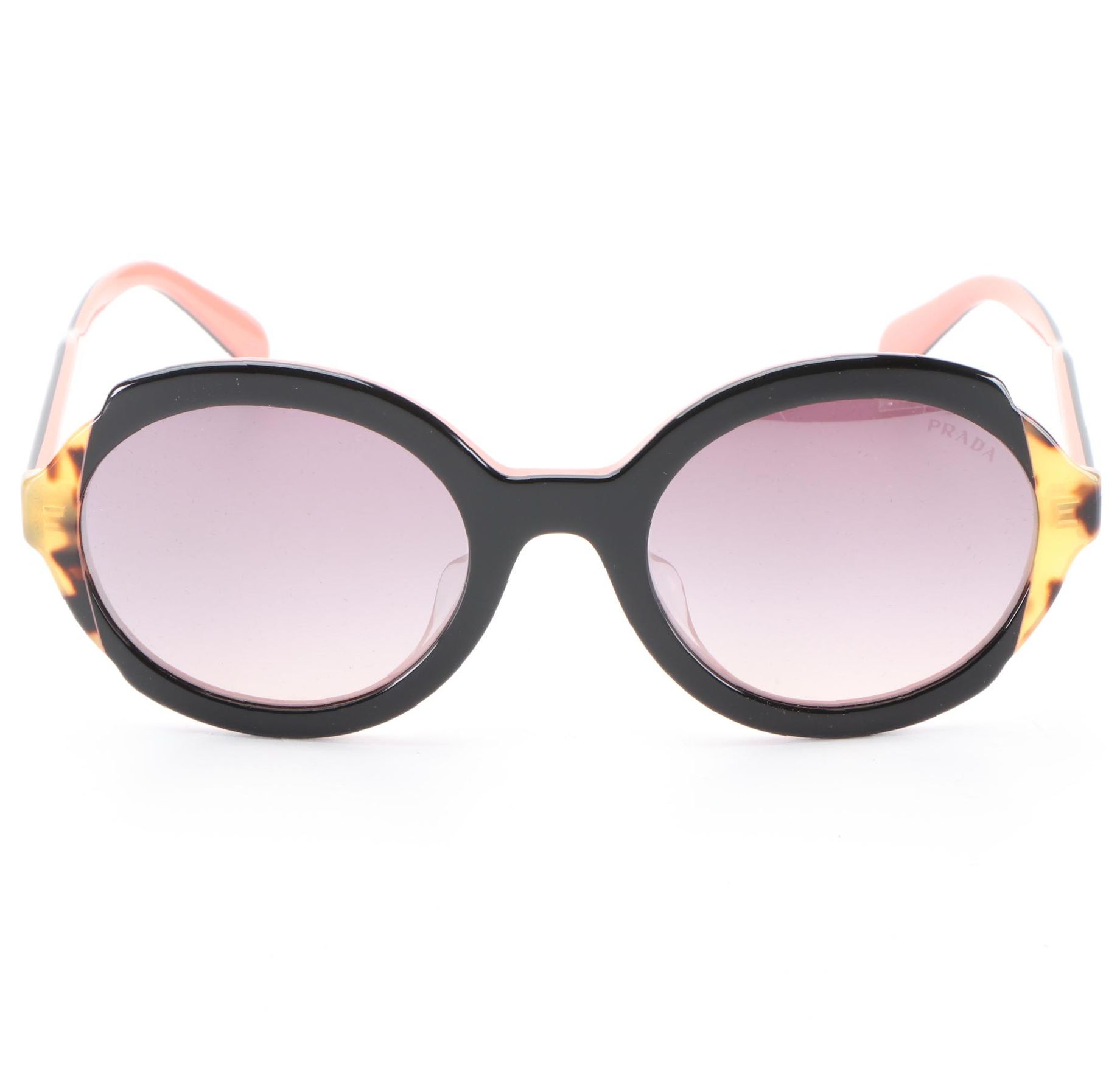 Prada SPR17U-F Round Sunglasses with Case and Box