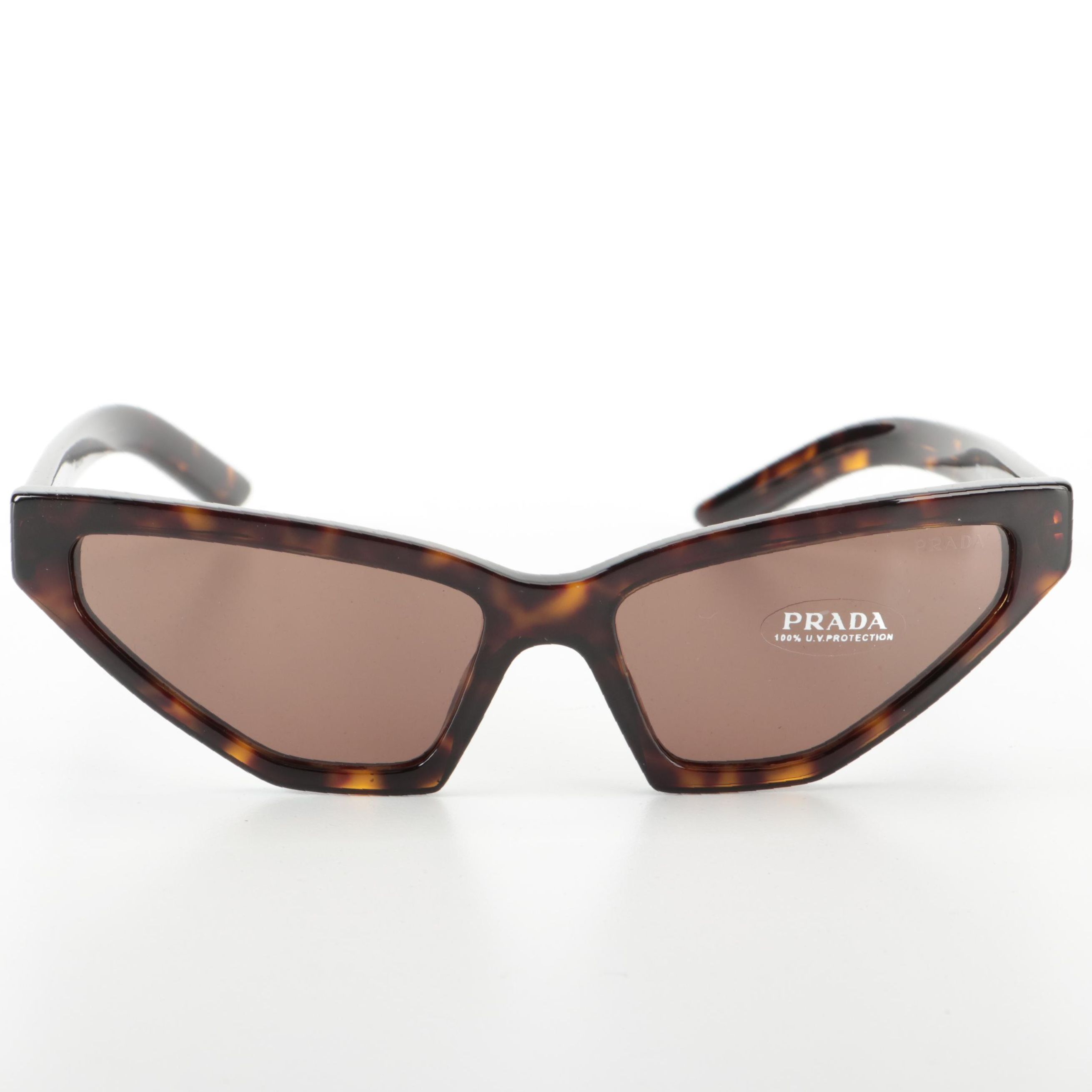 Prada SPR12V Avant Garde Sunglasses in Havana with Case and Box