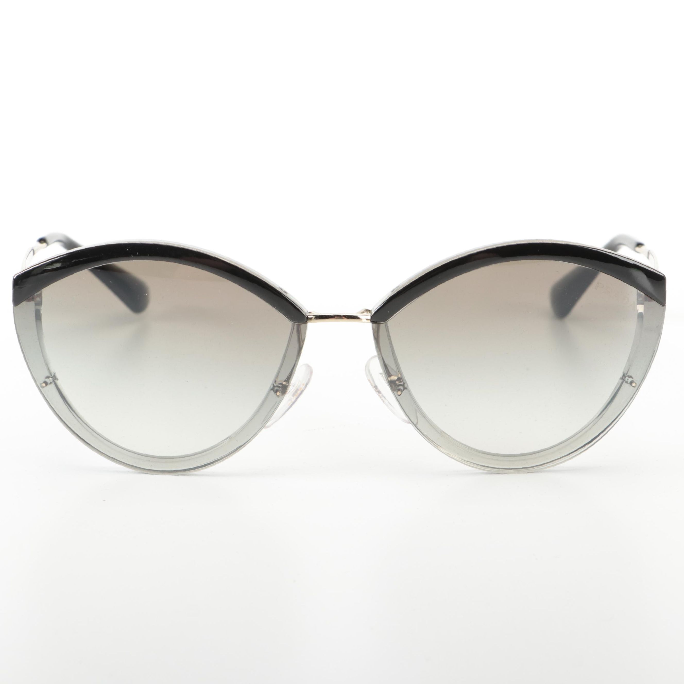 Prada SPR07U Catwalk Sunglasses in Black with Case and Box