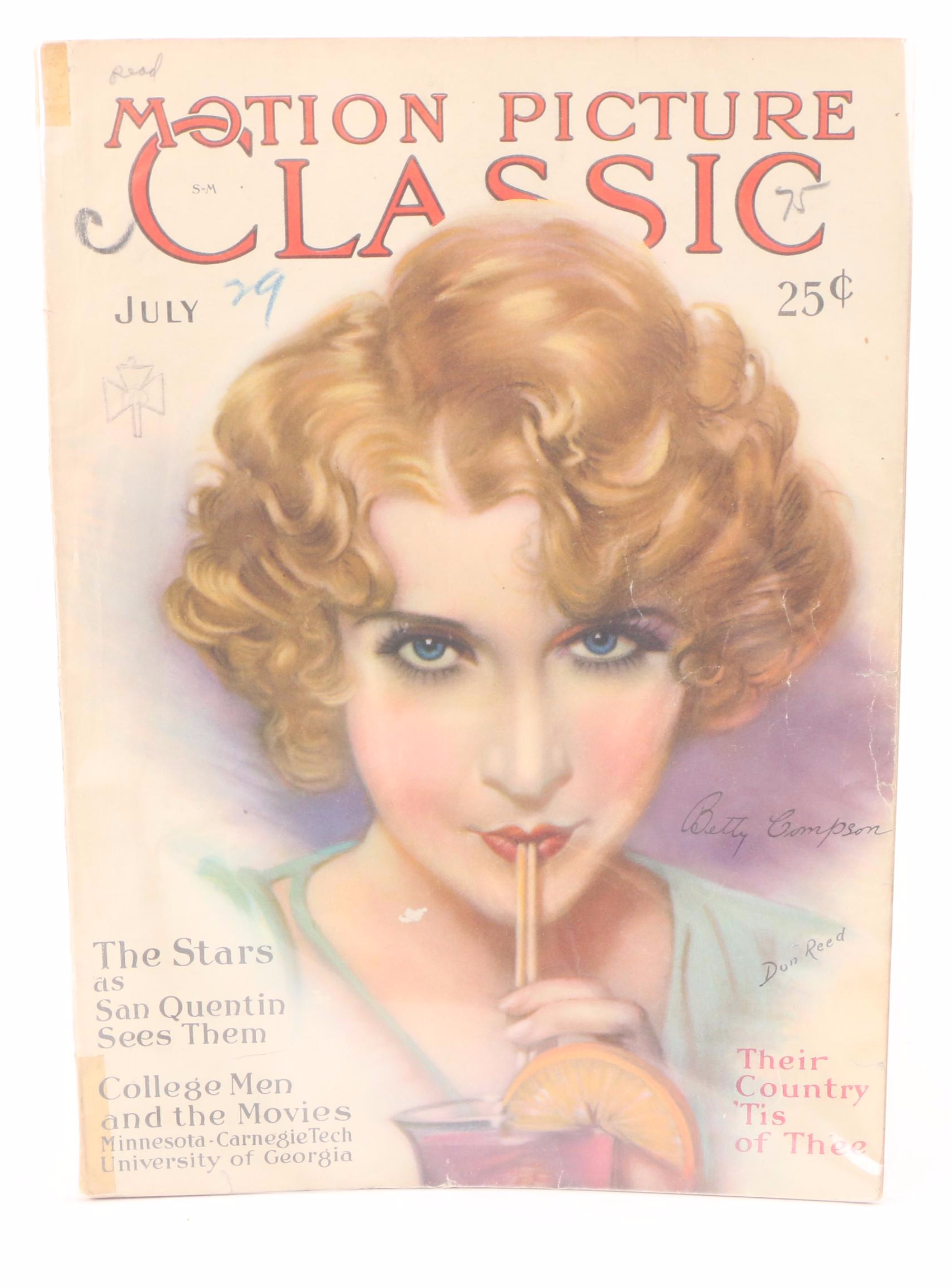 "Motion Picture Classic" Film and Movie Magazines, Early to Mid-20th Century