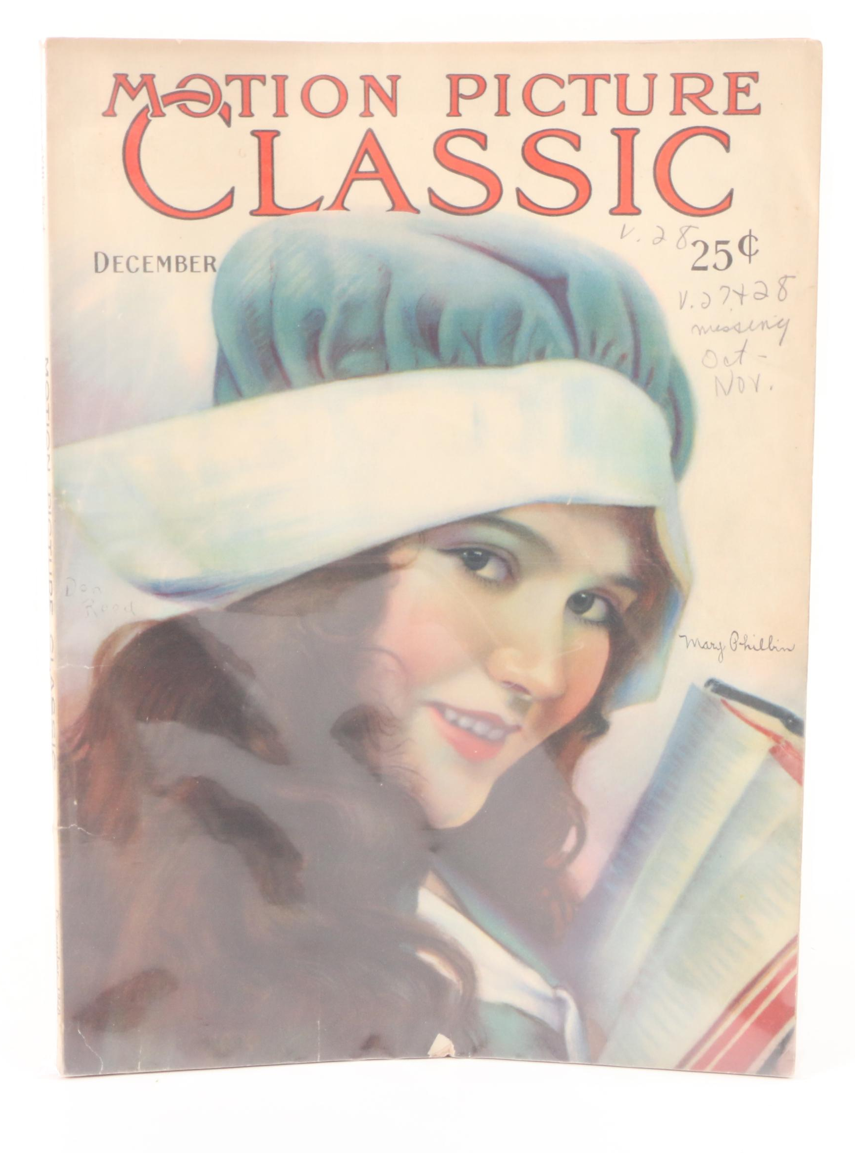 "Motion Picture Classic" Film and Movie Magazines, Early to Mid-20th Century