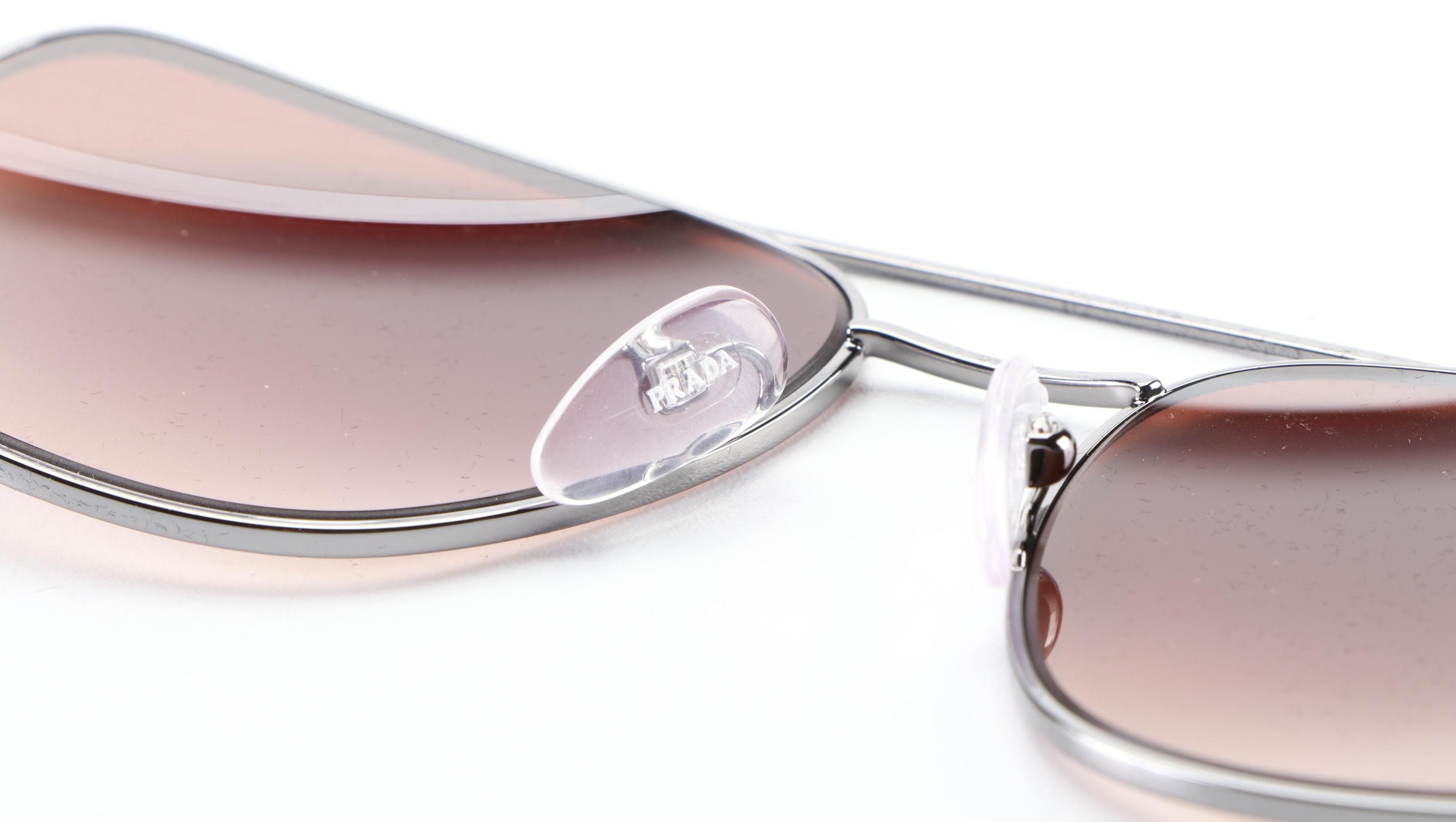 Prada SPR53V Aviator Style Sunglasses with Case and Box