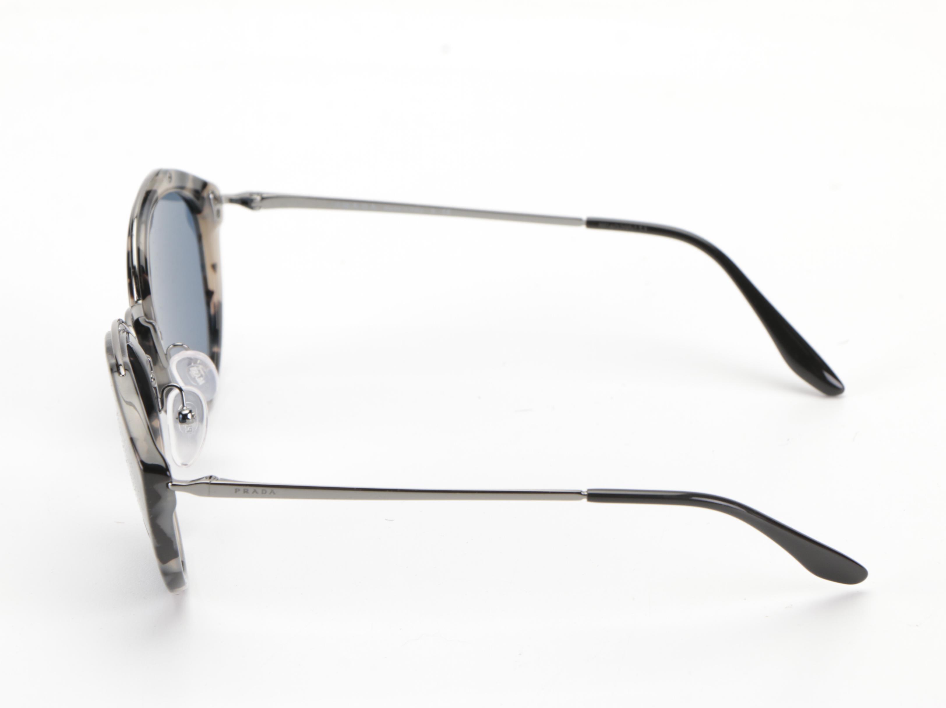 Prada SPR18U Round Sunglasses with Case and Box