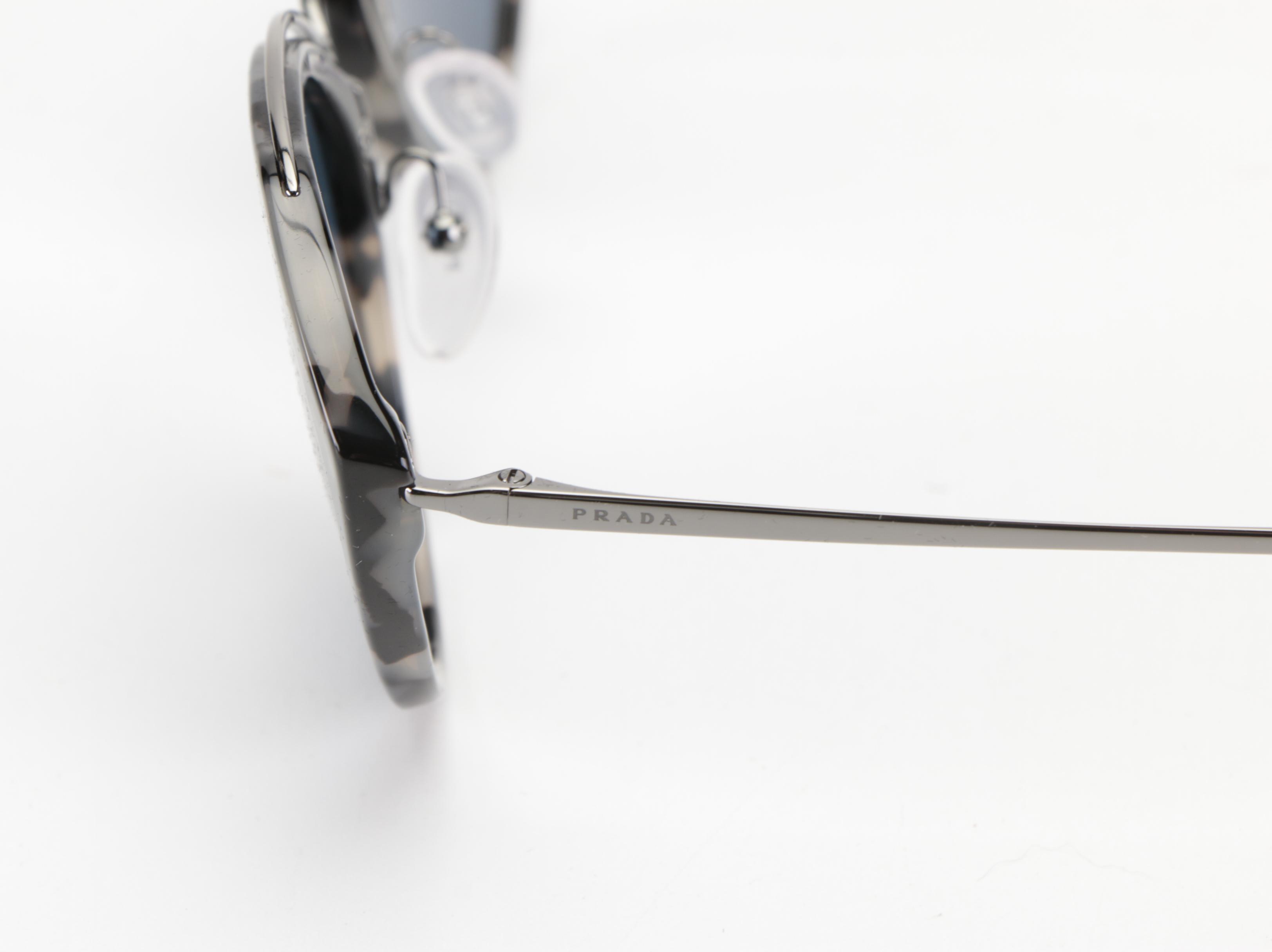 Prada SPR18U Round Sunglasses with Case and Box