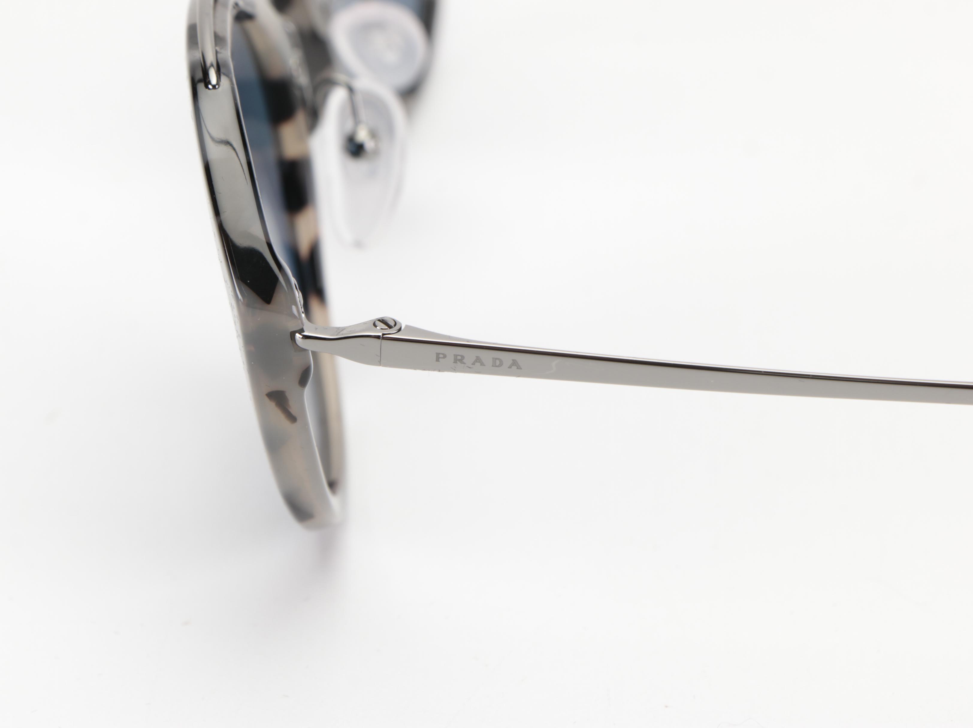 Prada SPR18U Round Sunglasses with Case and Box