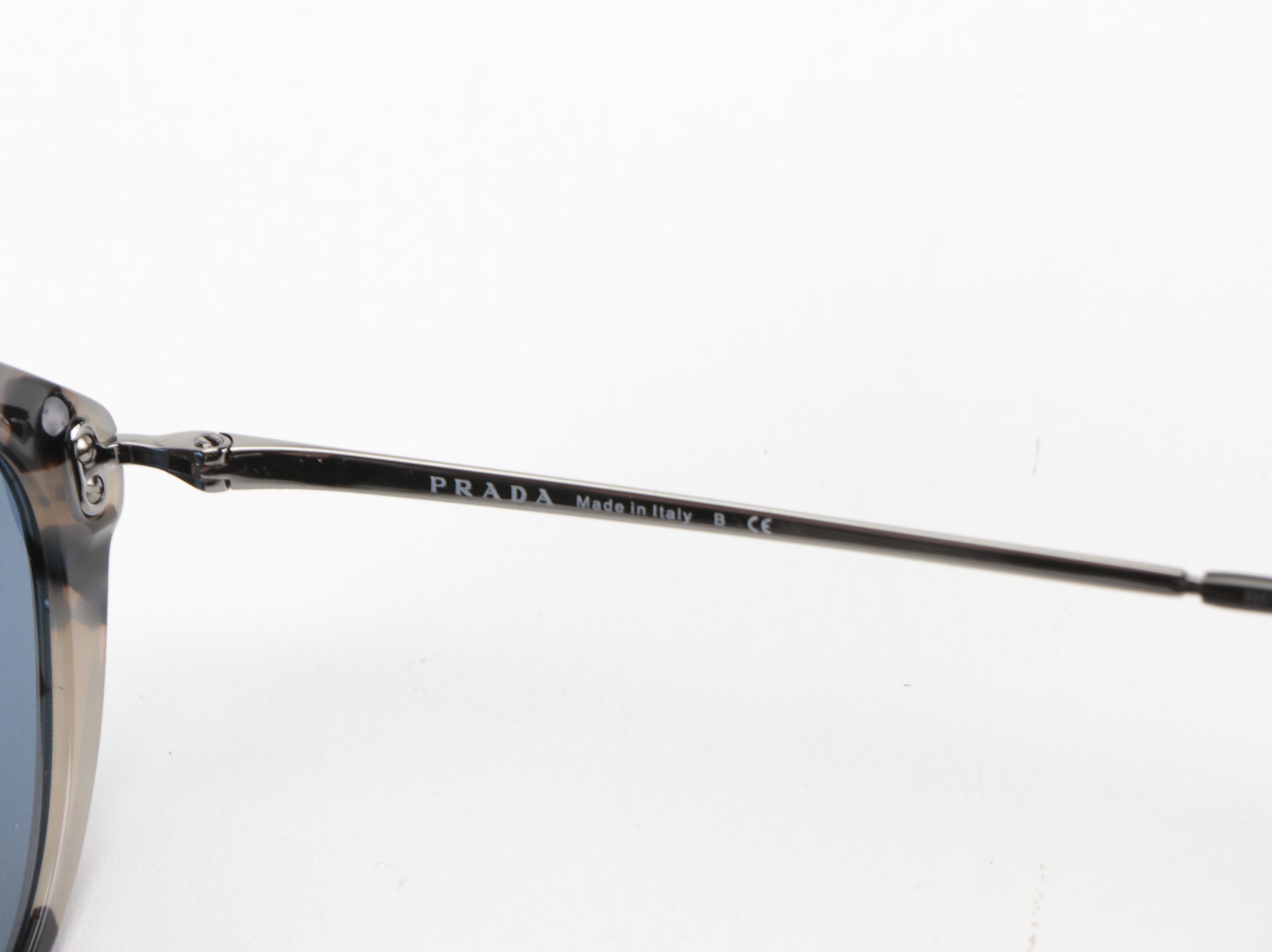 Prada SPR18U Round Sunglasses with Case and Box