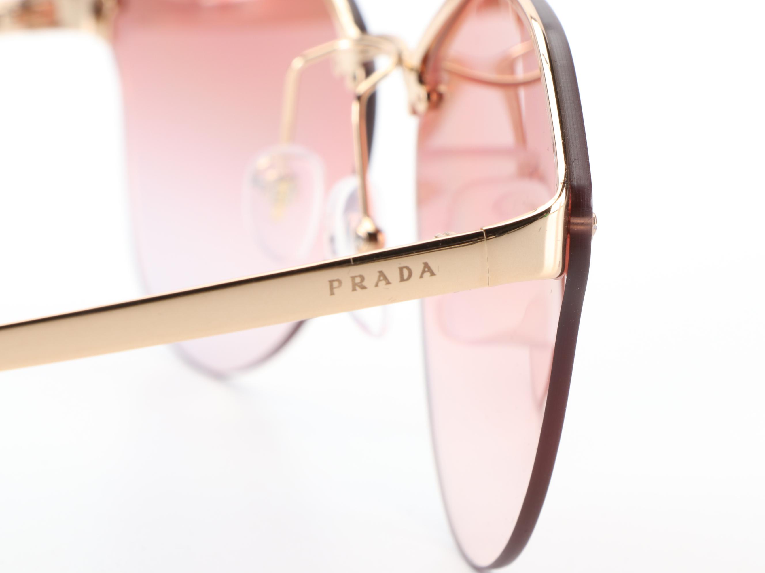 Prada SPR 64T Oversized Sunglasses with Case and Box
