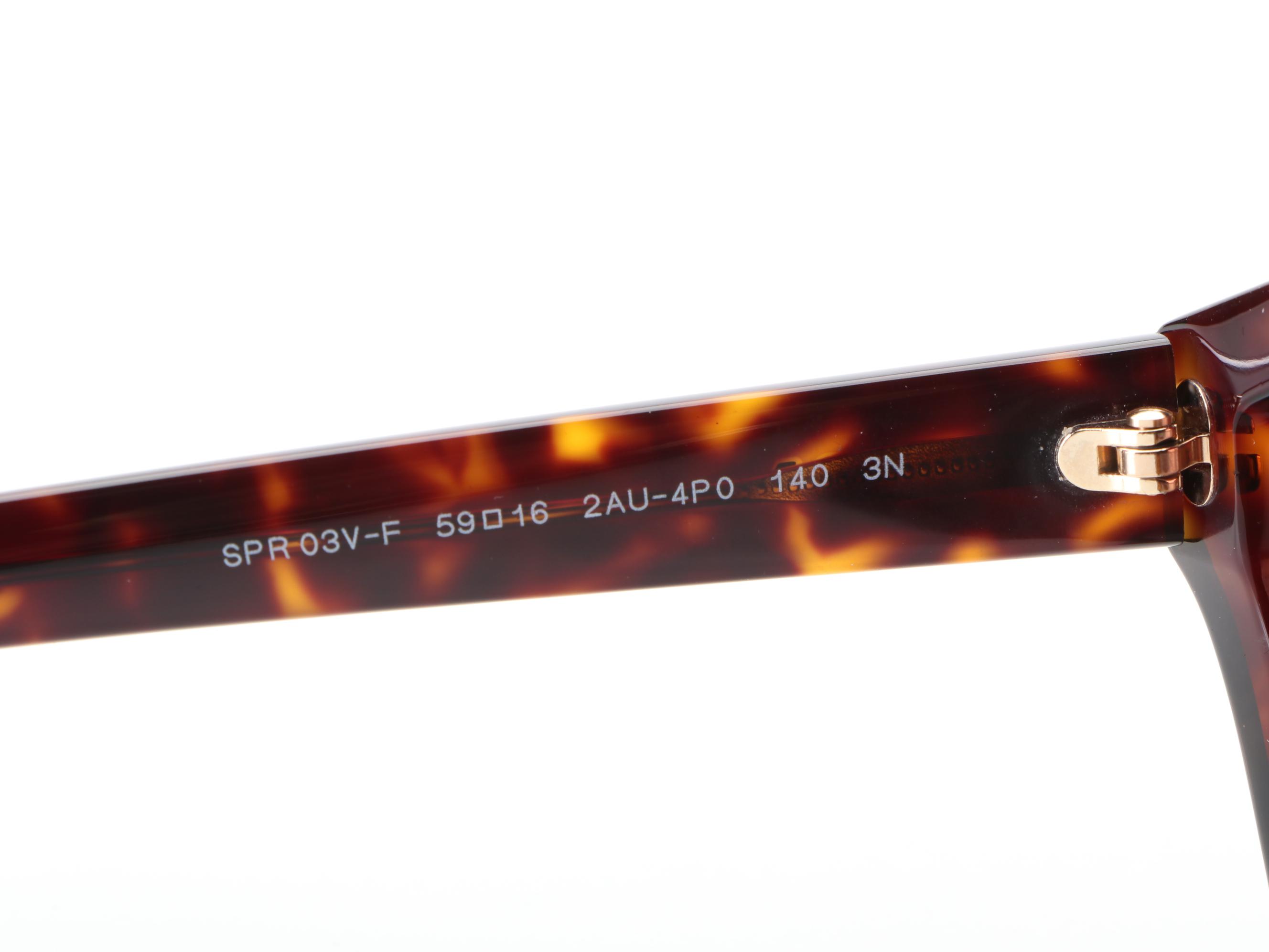 Prada SPRV03V-F Geometric Sunglasses with Case and Box