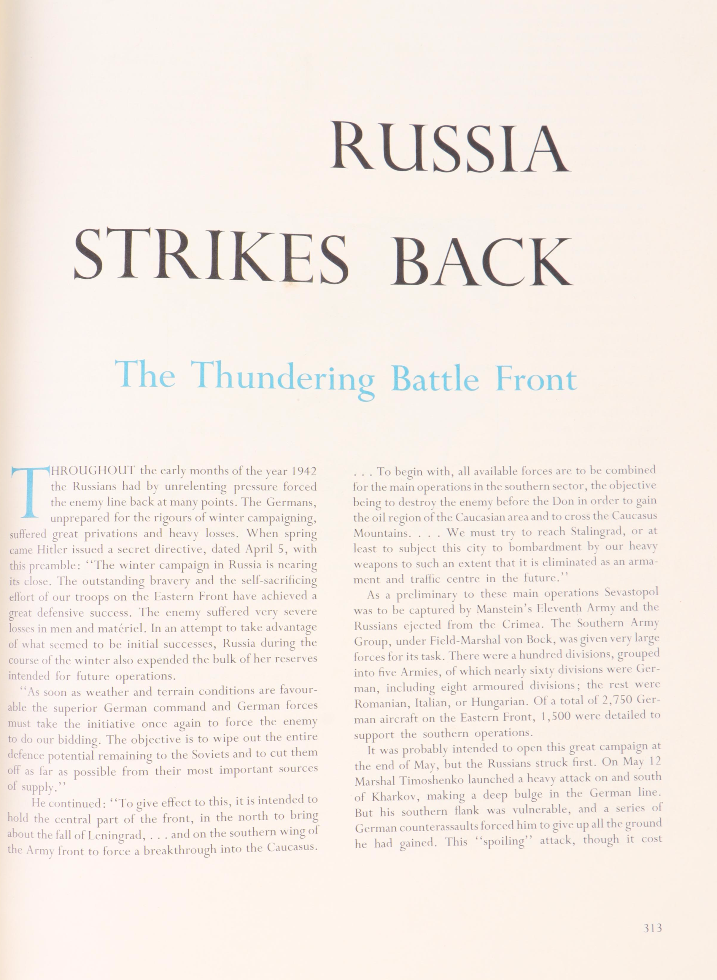 "The Second World War" by Winston S. Churchill and Other War History Books