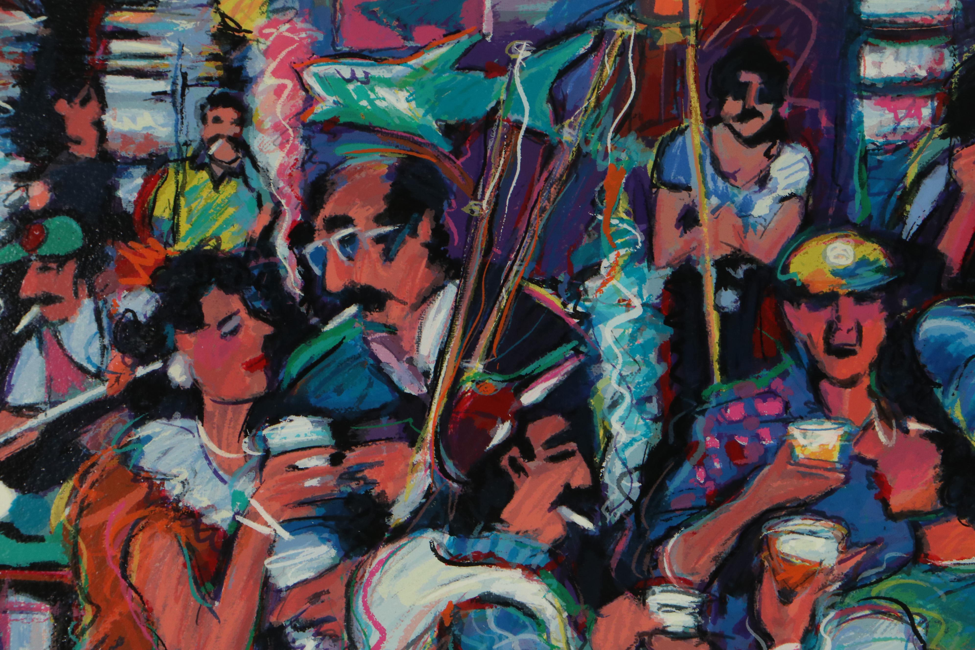 James Talmadge Serigraph "Bar at Malibu Pier," 1993