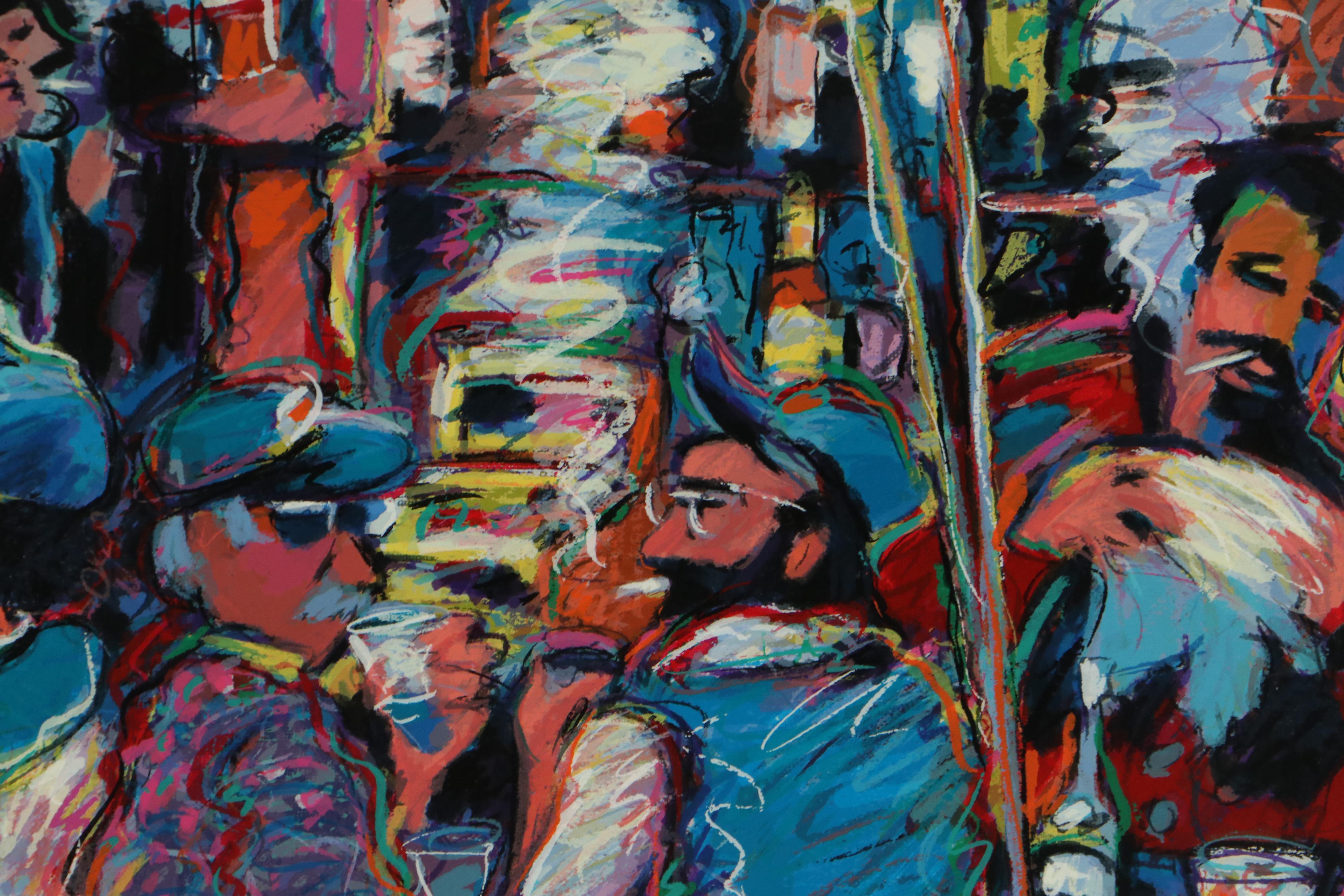 James Talmadge Serigraph "Bar at Malibu Pier," 1993